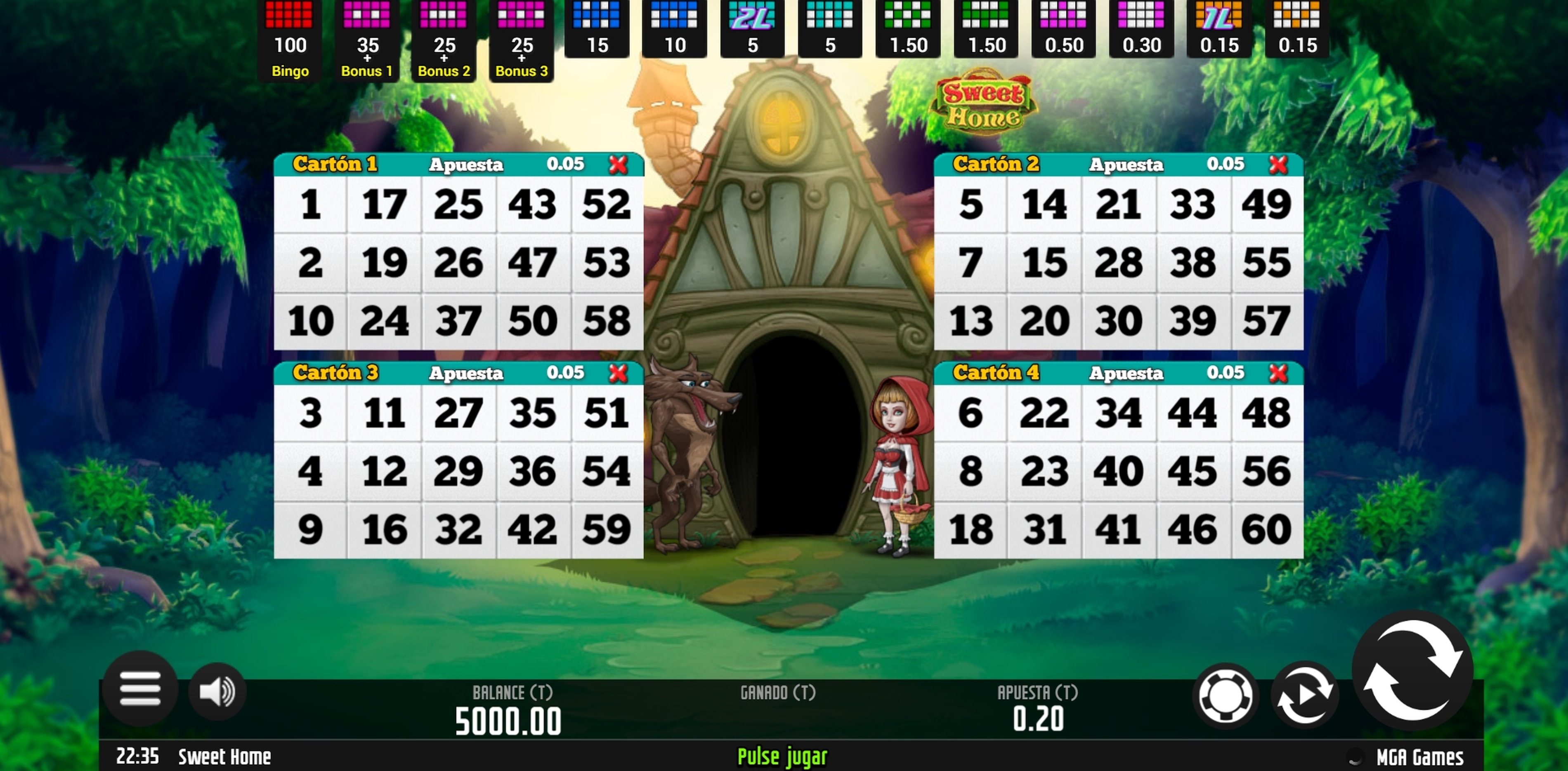 Reels in Sweet Home Bingo Slot Game by MGA