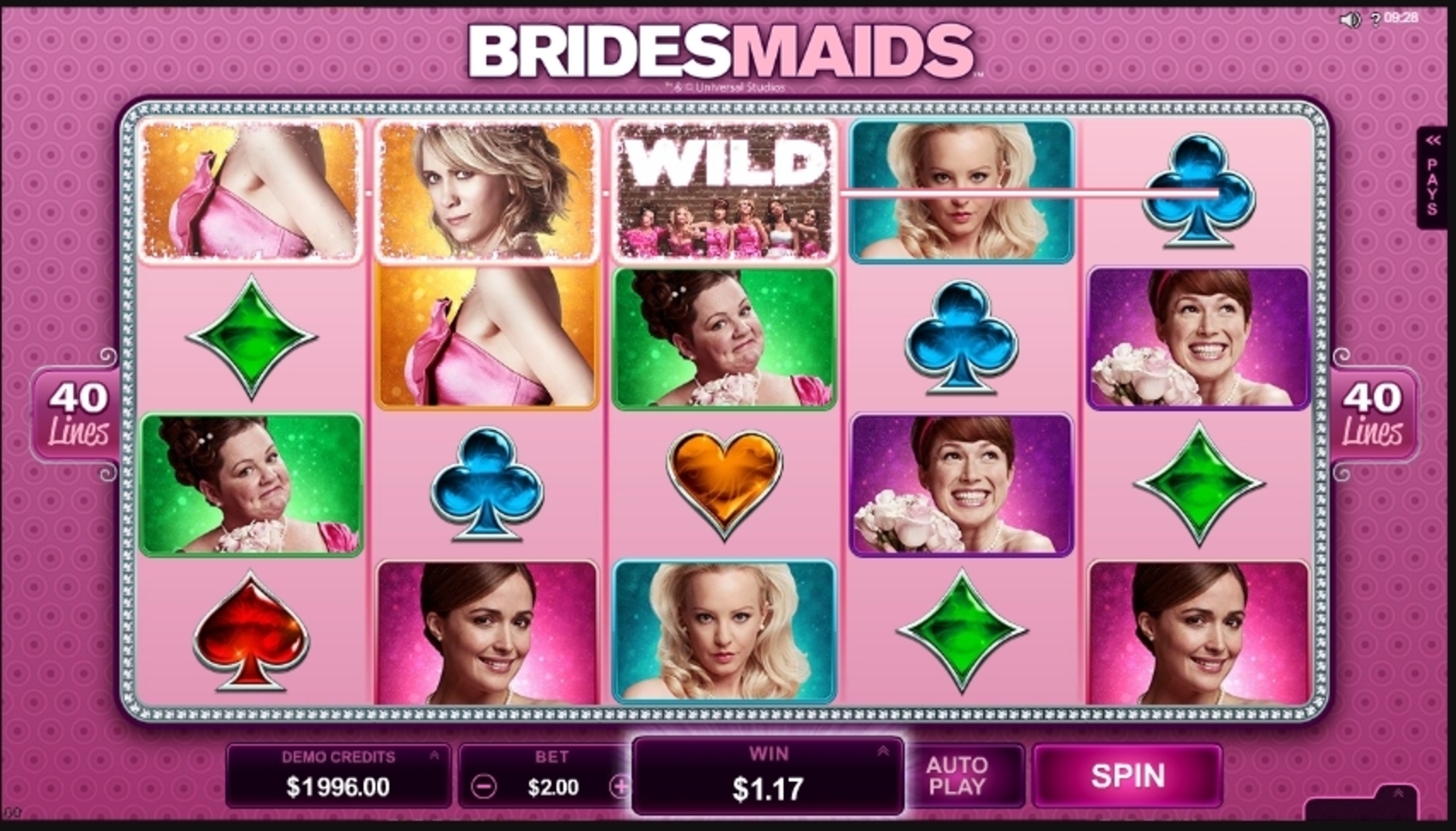 Win Money in Bridesmaids Free Slot Game by Microgaming