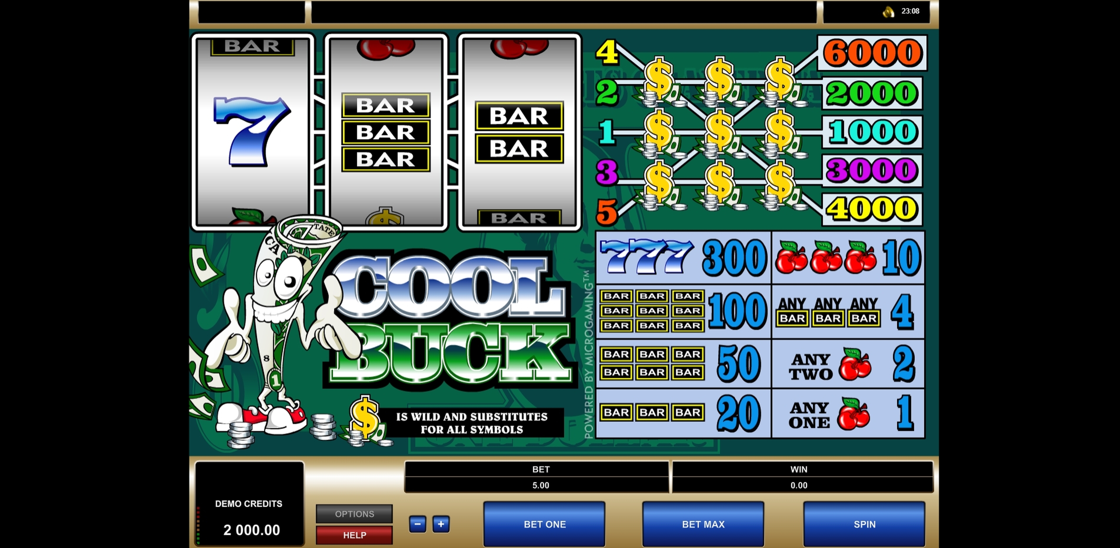 Reels in Cool Buck Slot Game by Microgaming