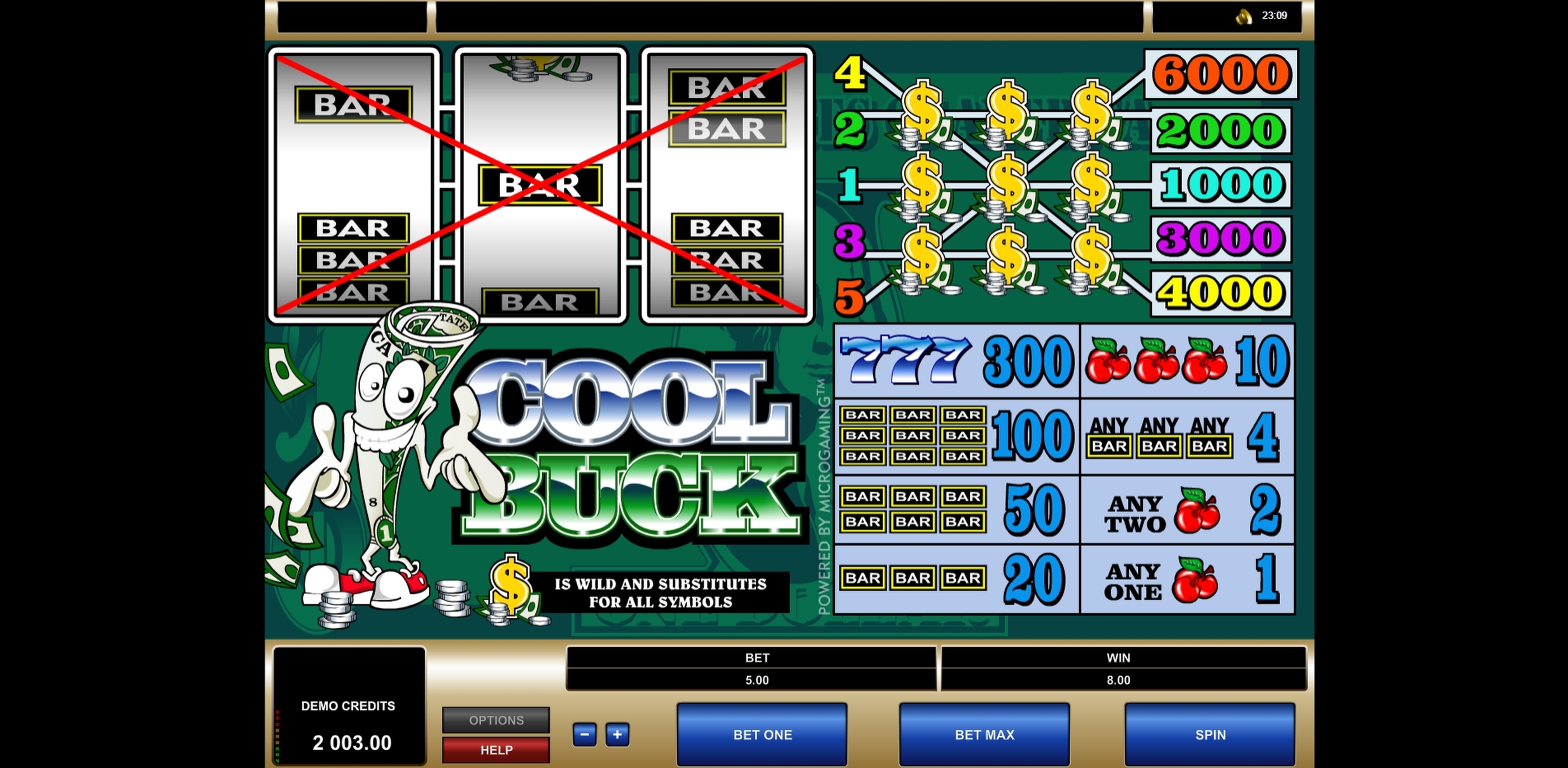 Win Money in Cool Buck Free Slot Game by Microgaming