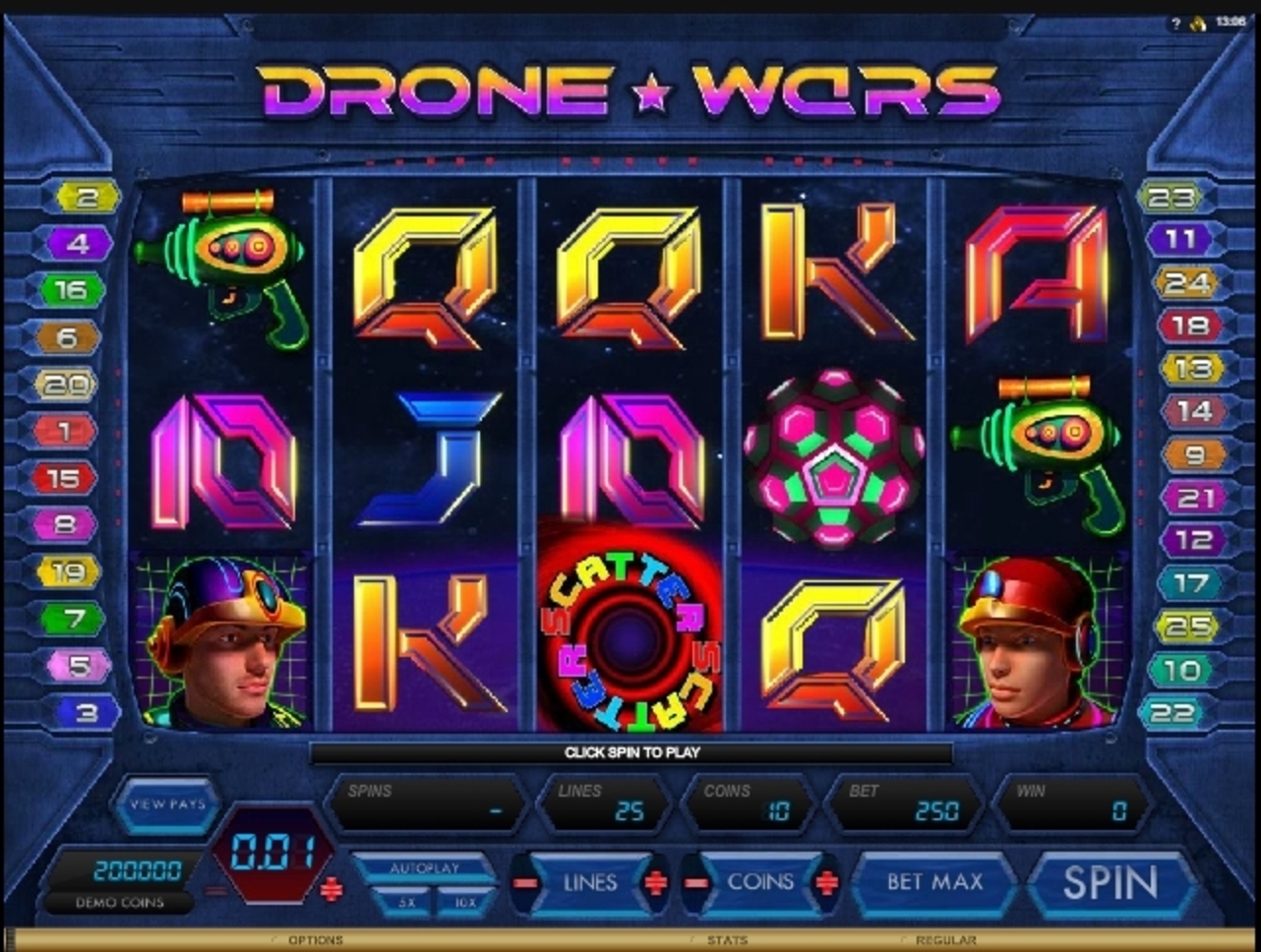 Reels in Drone Wars Slot Game by Microgaming