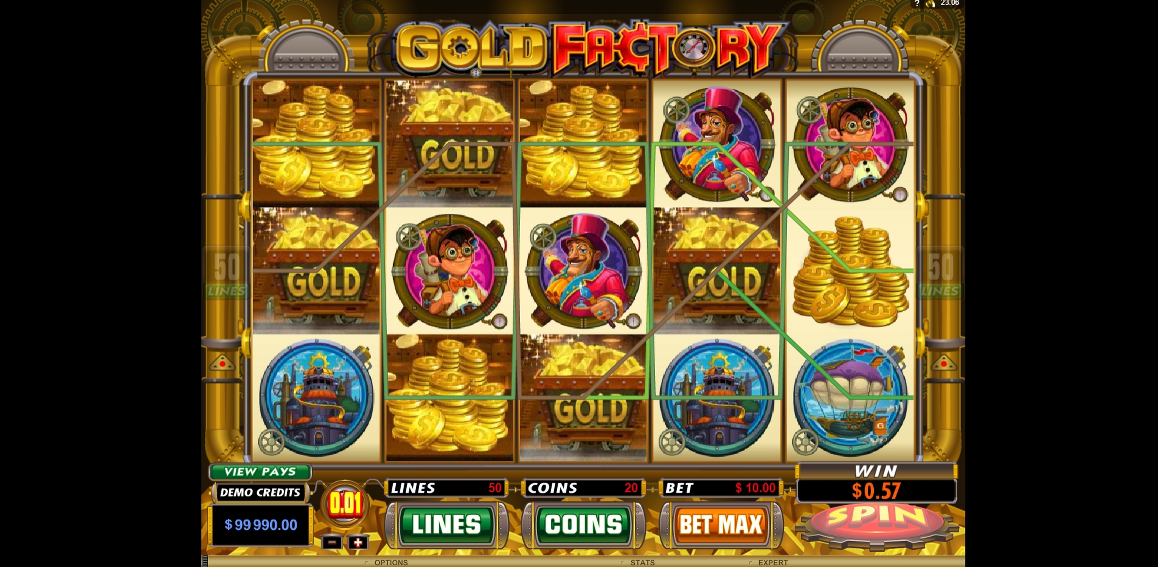 Win Money in Gold Factory Free Slot Game by Microgaming
