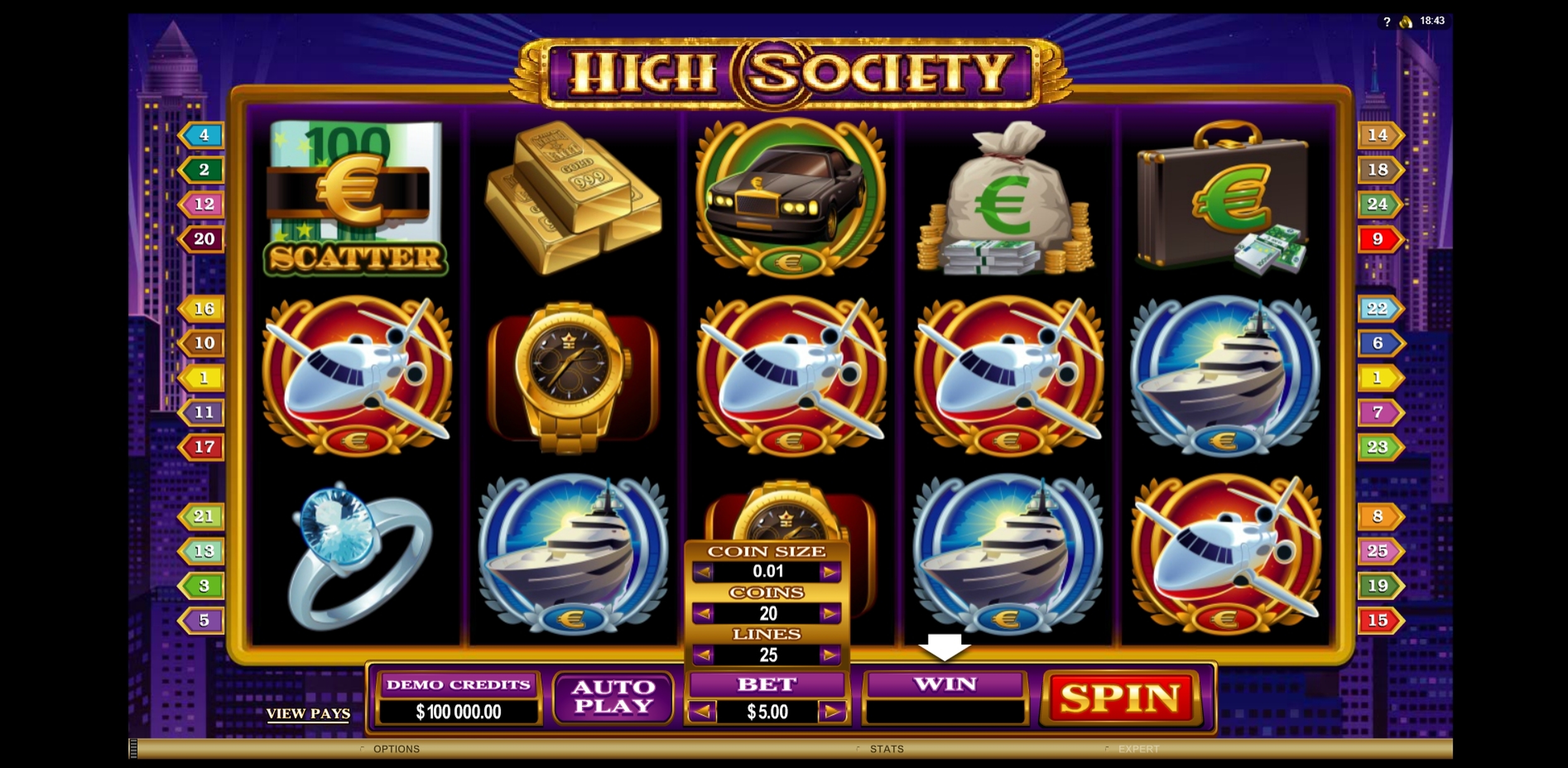 Reels in High Society Slot Game by Microgaming