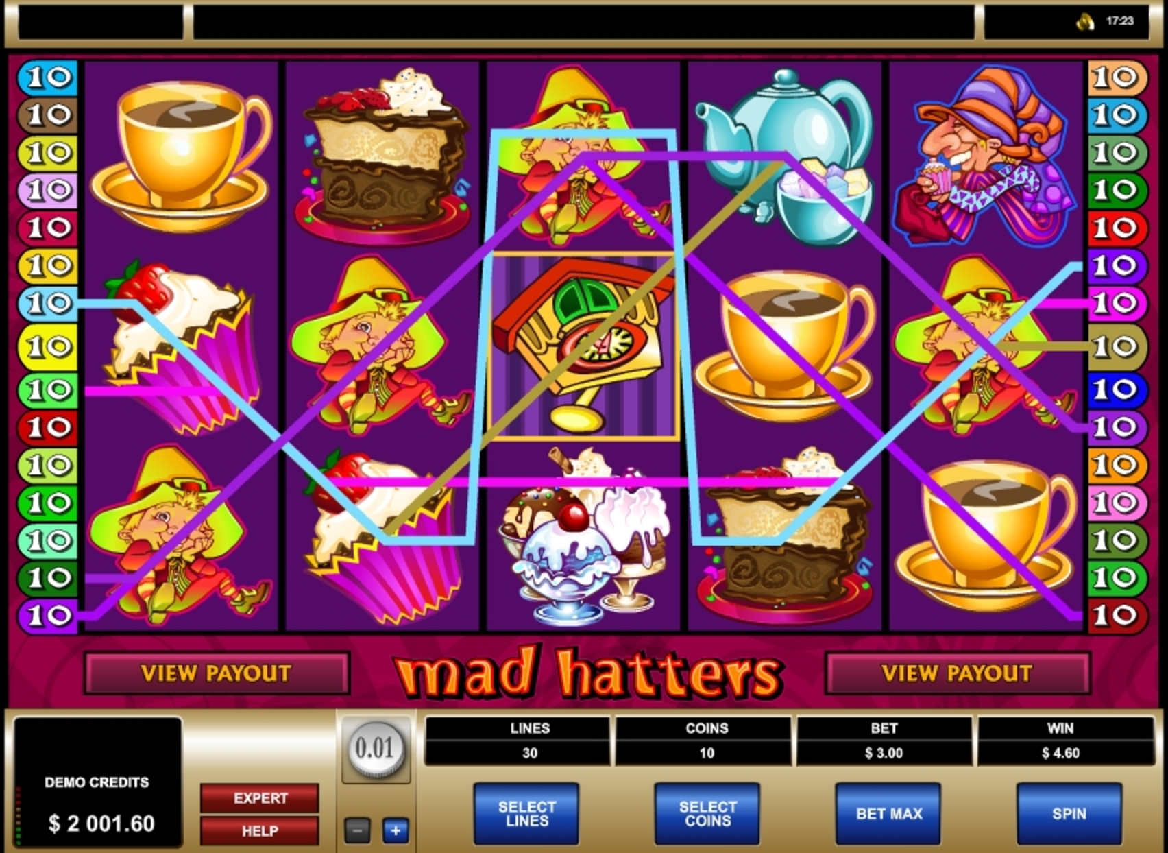 Win Money in Mad Hatters Free Slot Game by Microgaming