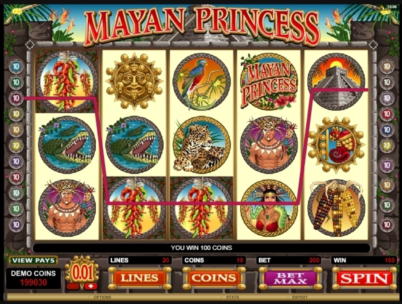 Win Money in Mayan Princess Free Slot Game by Microgaming
