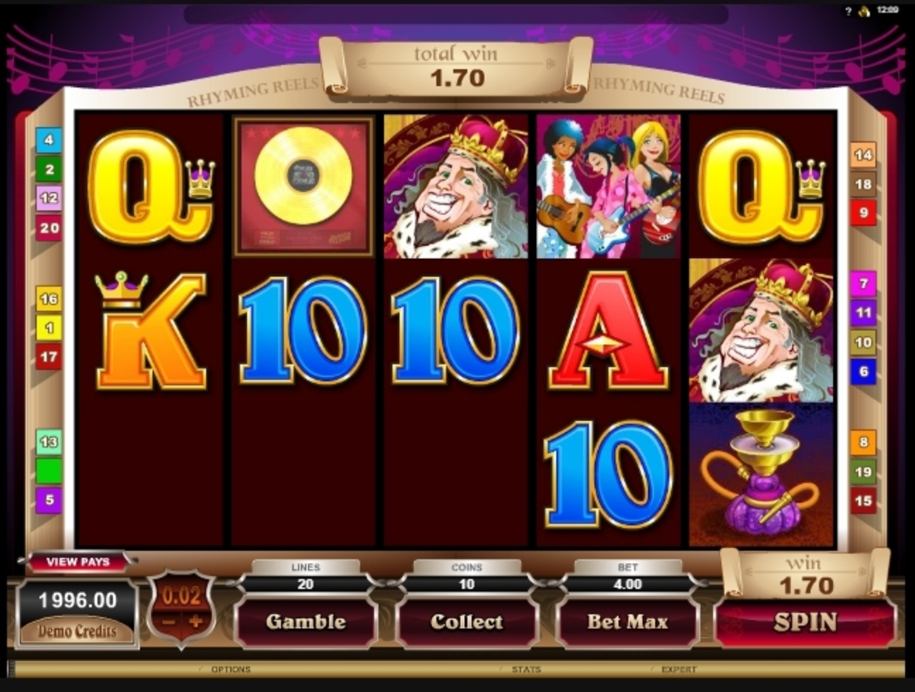 Win Money in Old King Cole Free Slot Game by Microgaming