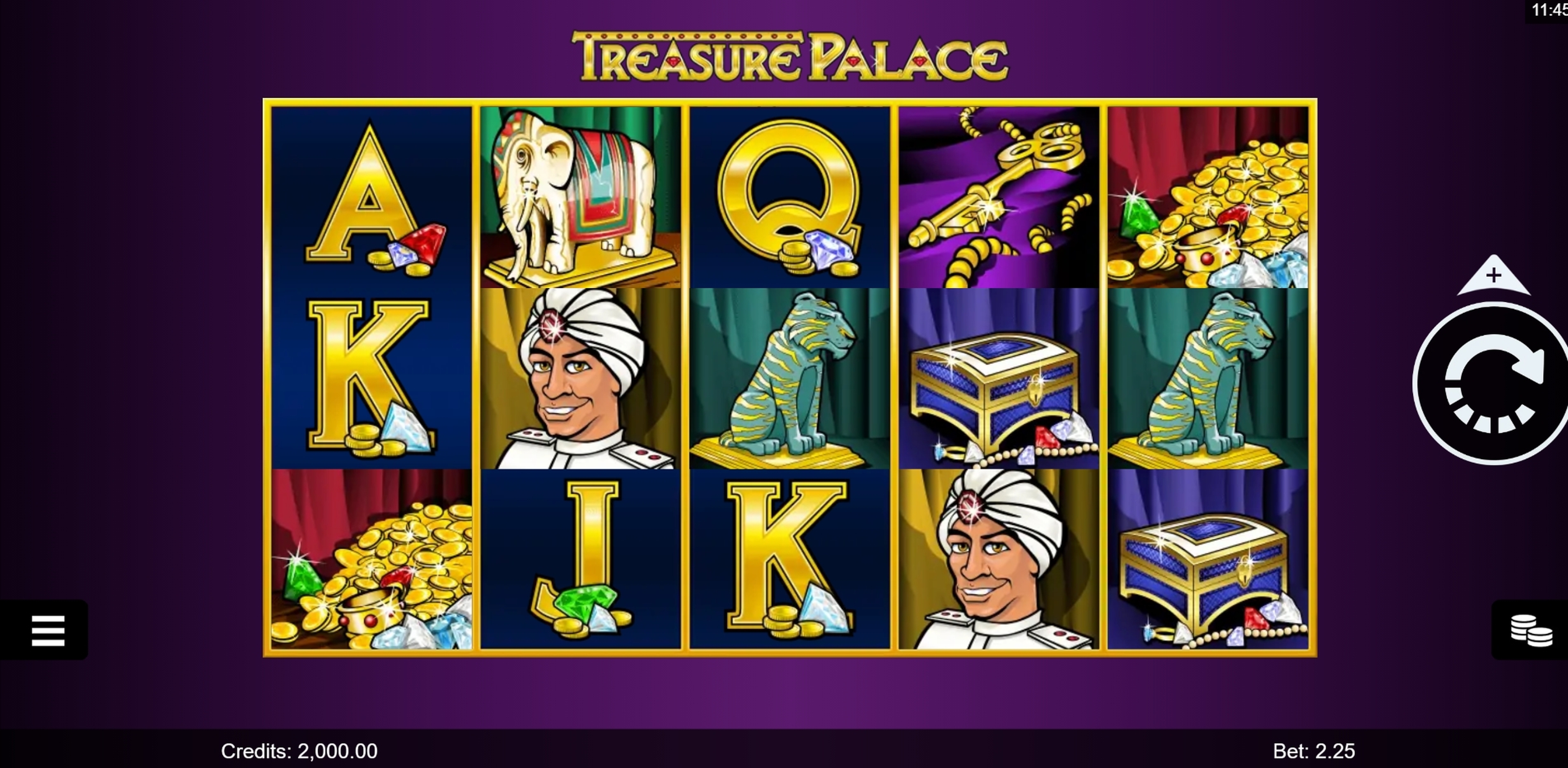 Reels in Treasure Palace Slot Game by Microgaming