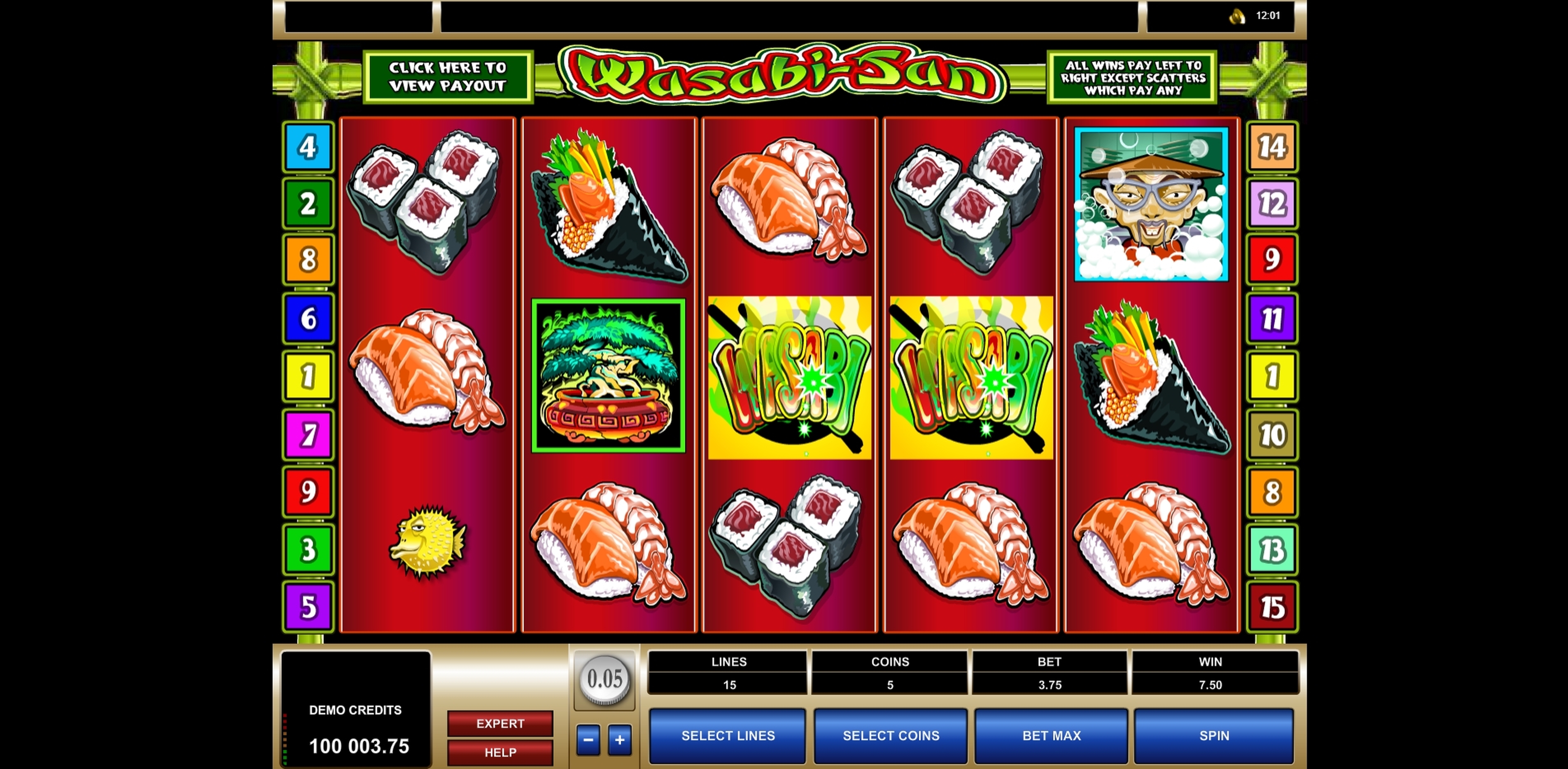 Win Money in Wasabi San Free Slot Game by Microgaming