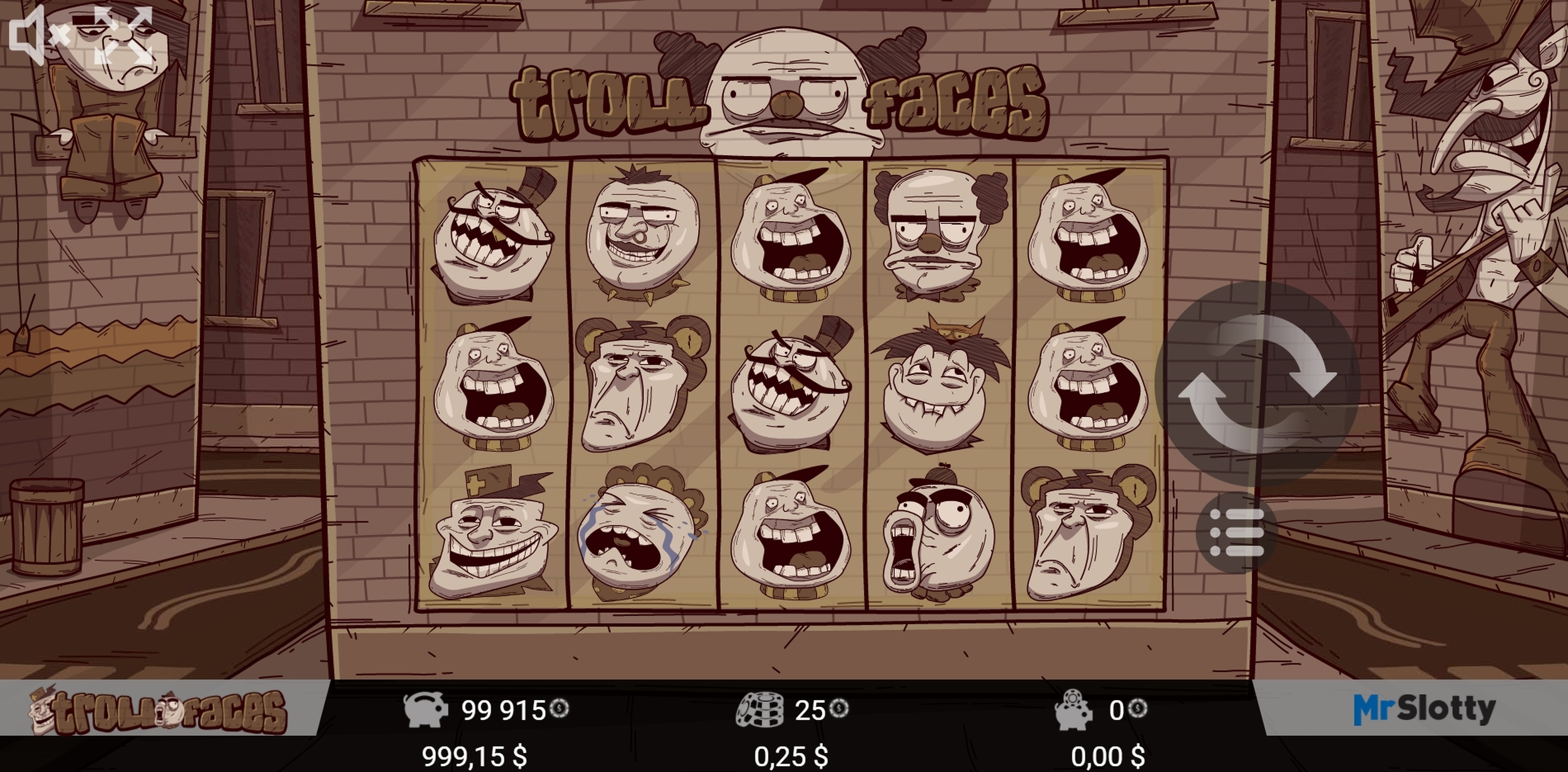 Reels in Troll Faces Slot Game by Mr Slotty
