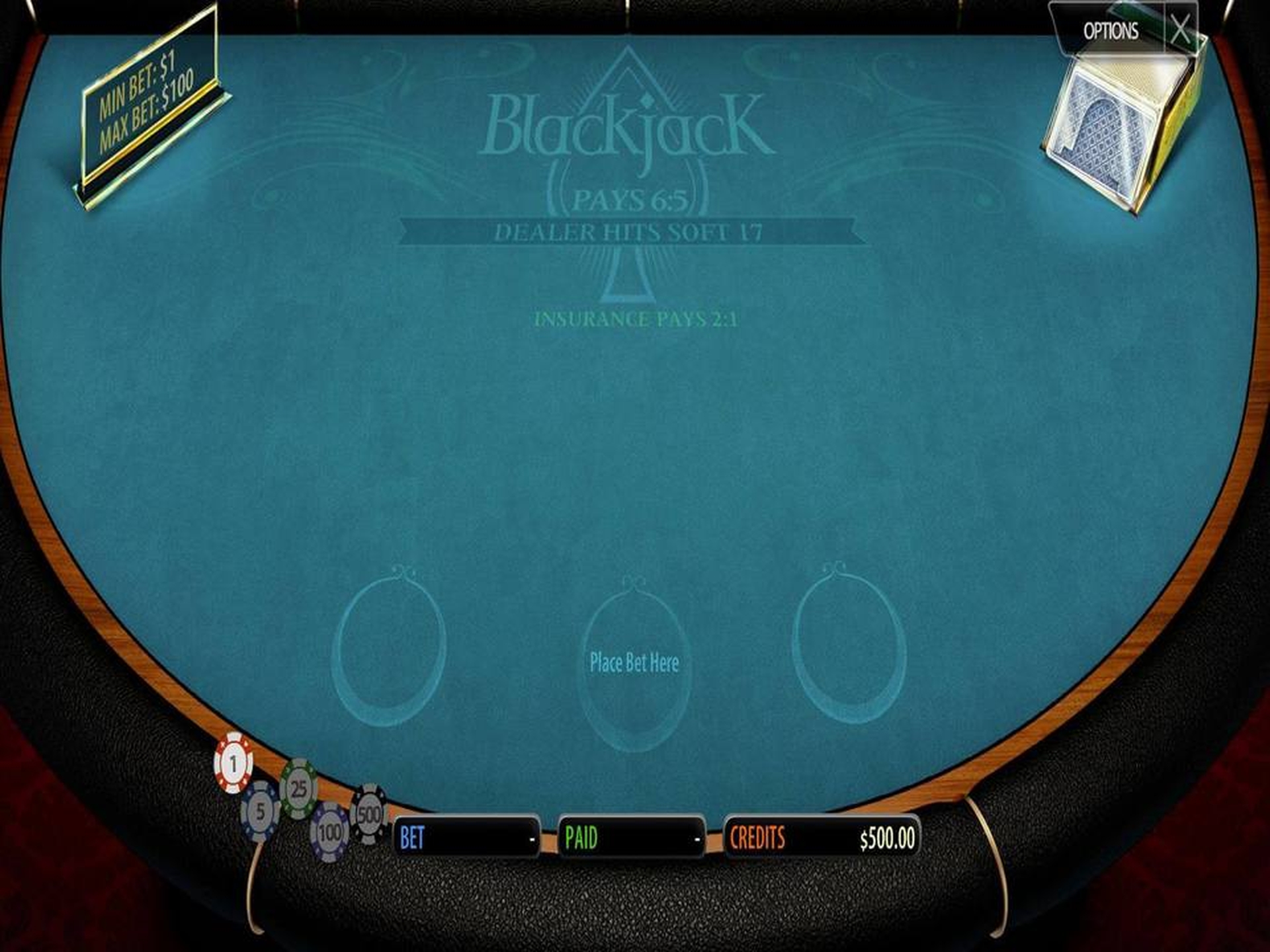 Blackjack (MultiSlot) demo
