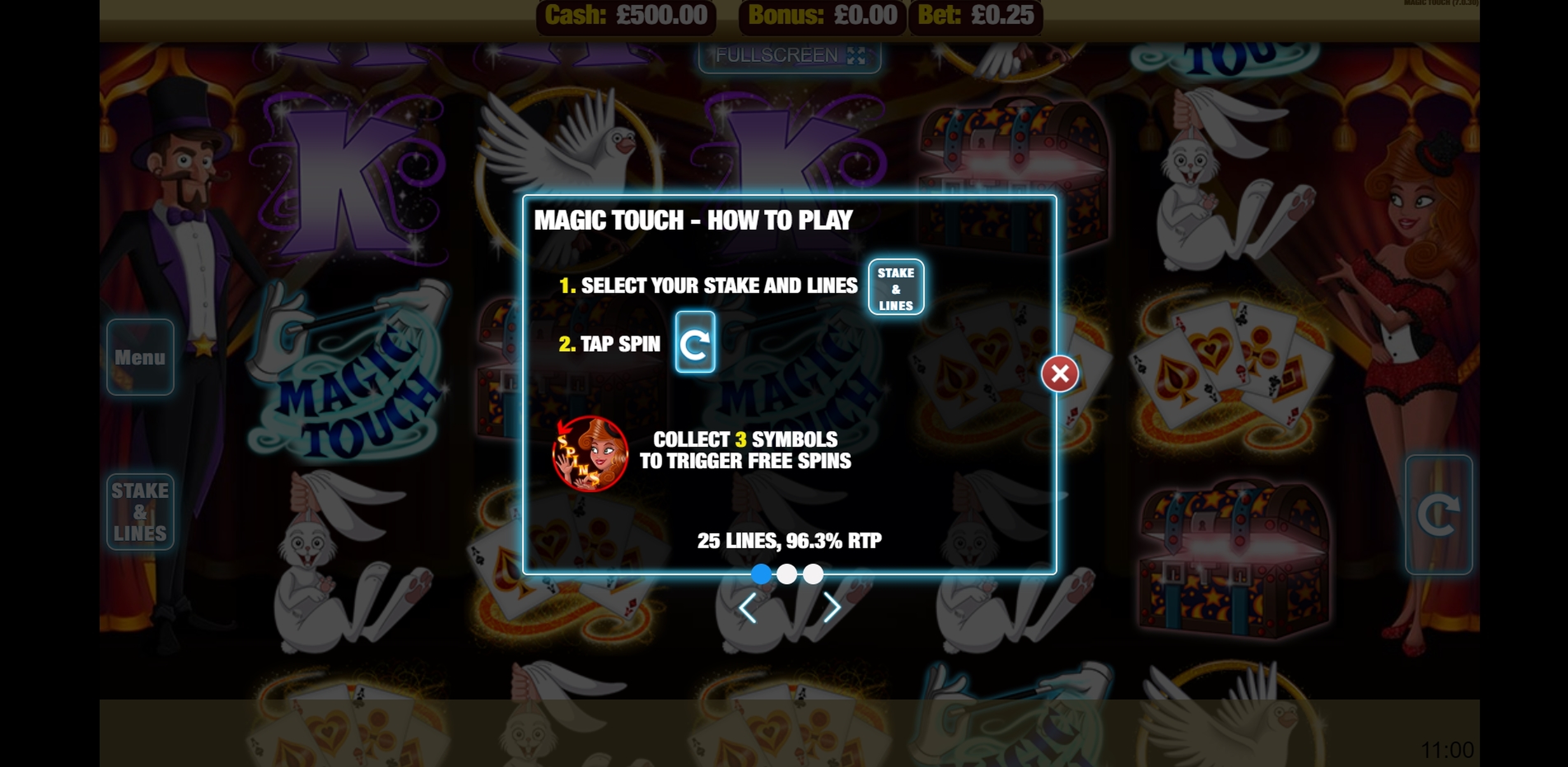 Info of Magic Touch Slot Game by Nektan