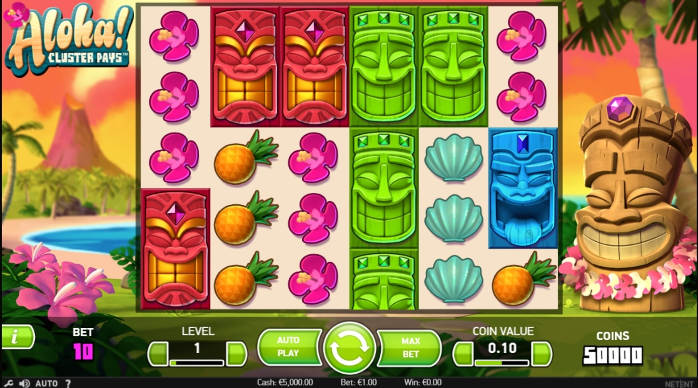 Reels in Aloha! Cluster Pays Slot Game by NetEnt