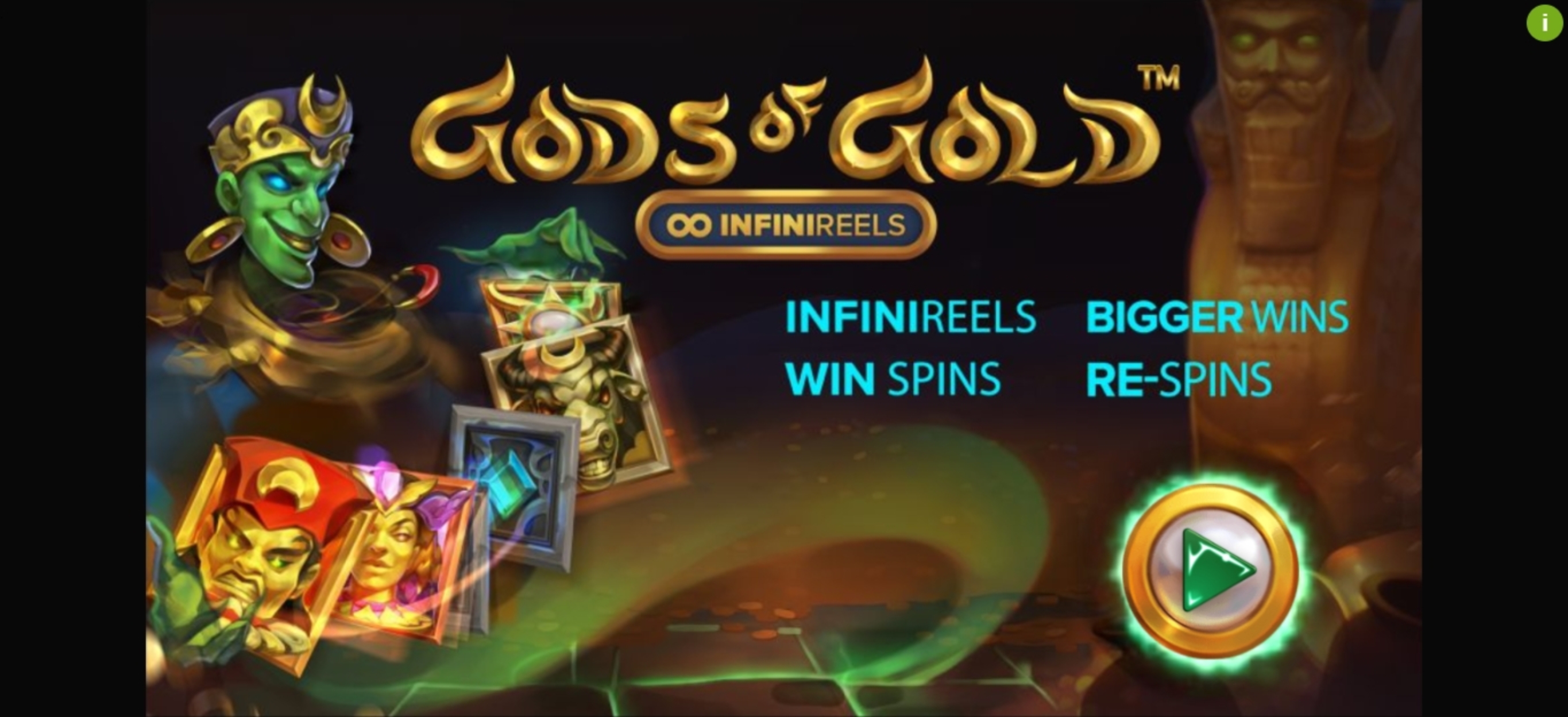 Play Gods of Gold Infinireels Free Casino Slot Game by NetEnt