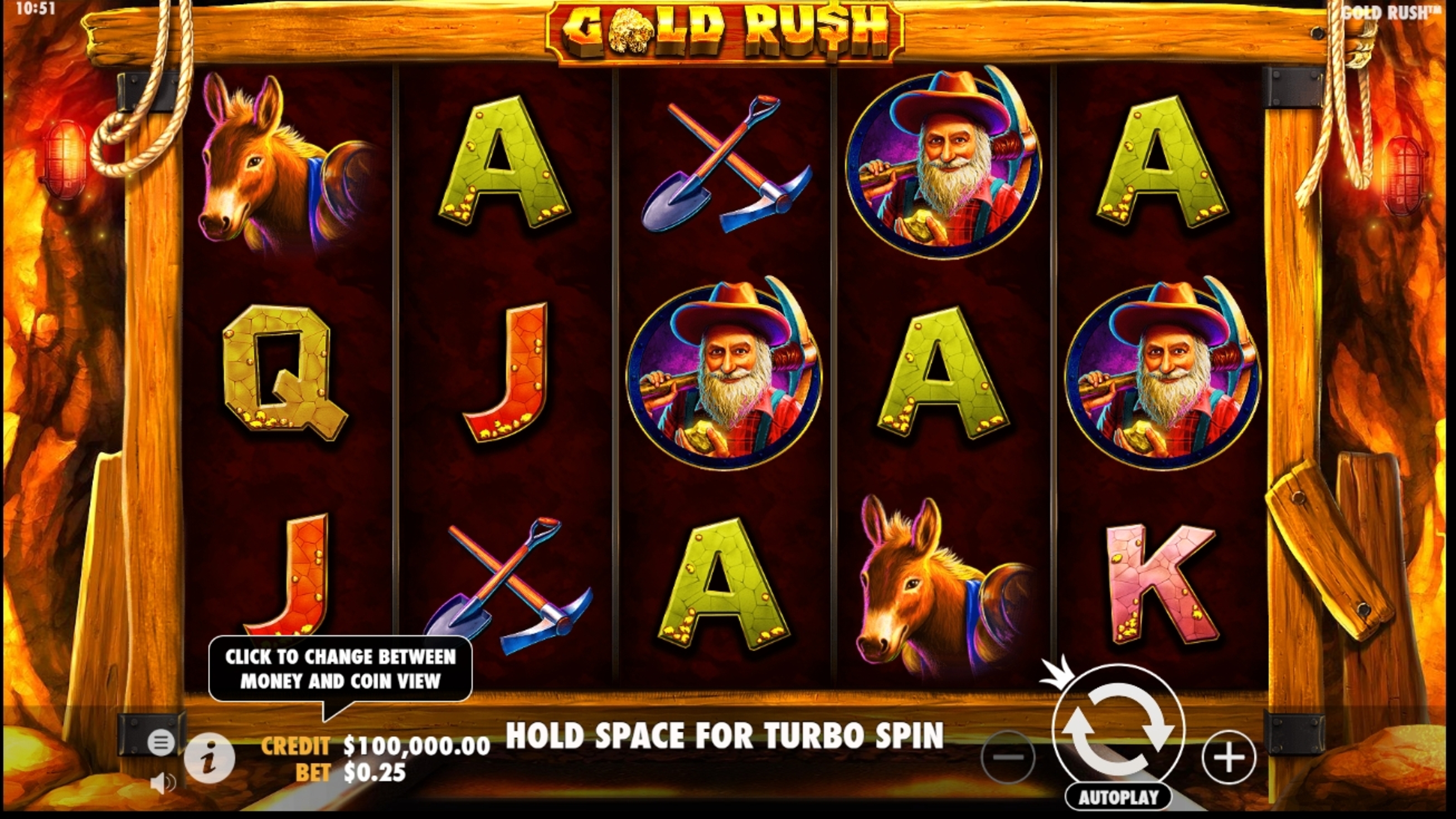 Reels in Gold Rush Slot Game by NetEnt