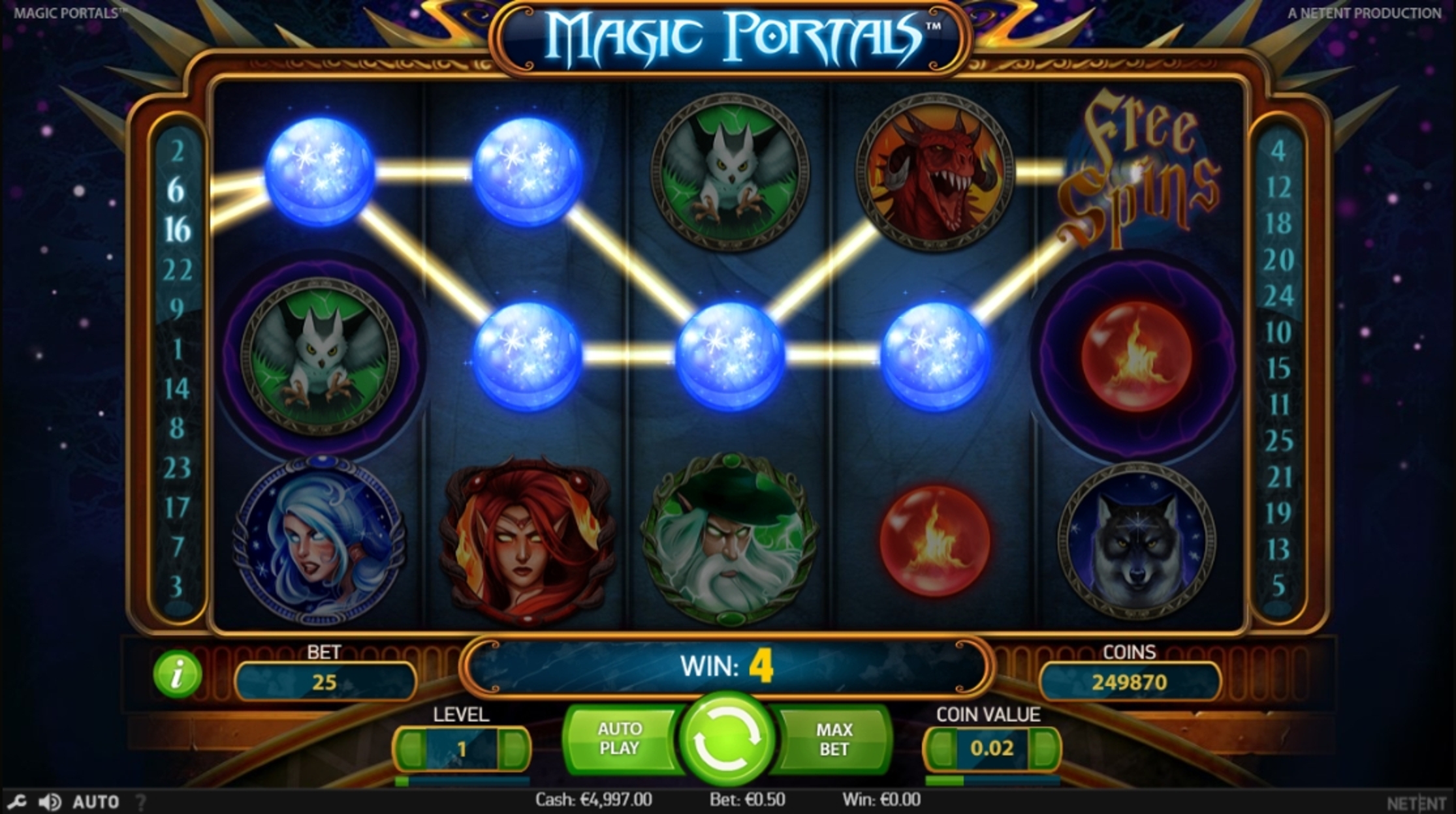 Win Money in Magic Portals Free Slot Game by NetEnt