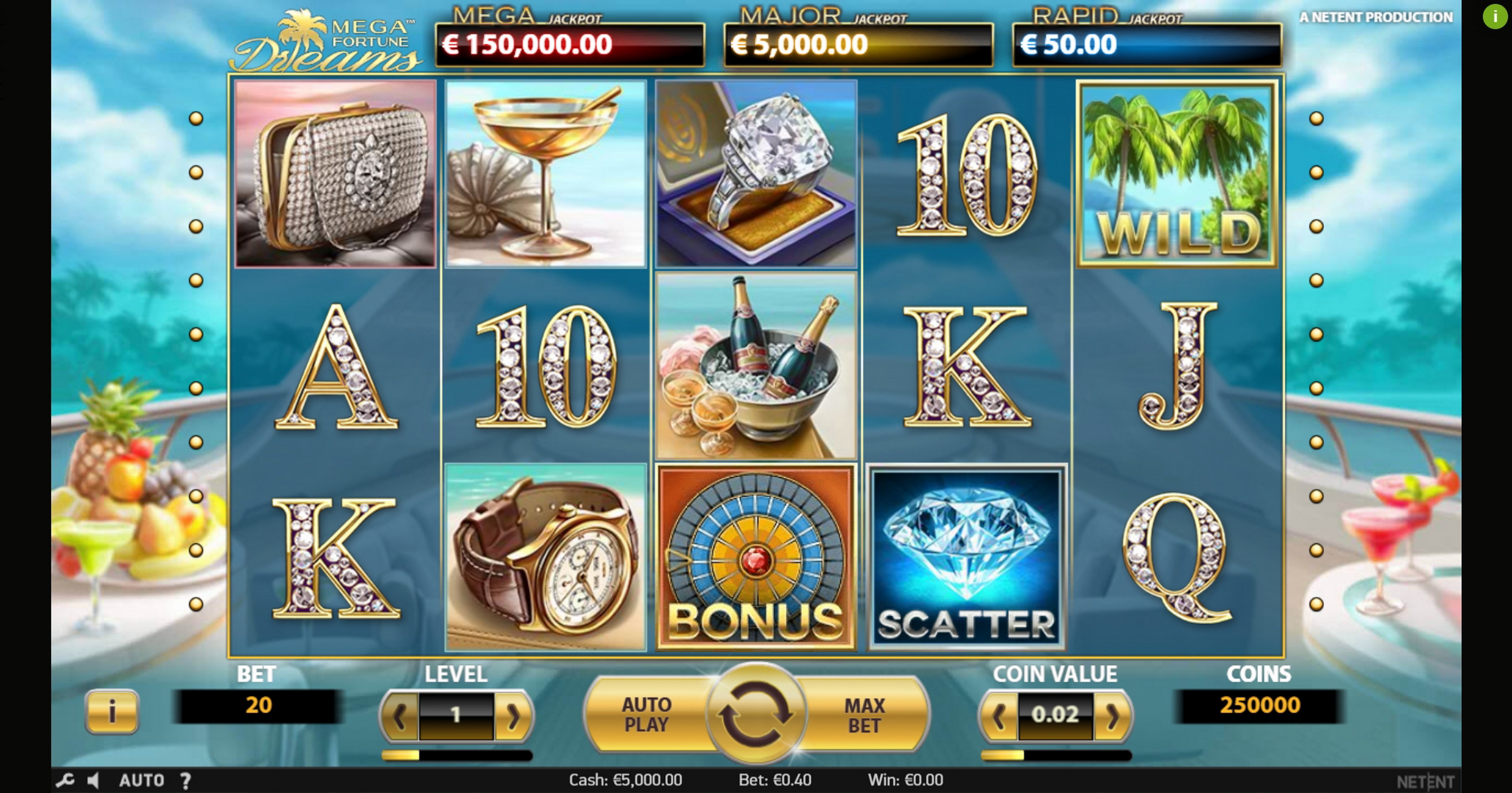 Reels in Mega fortune dreams Slot Game by NetEnt