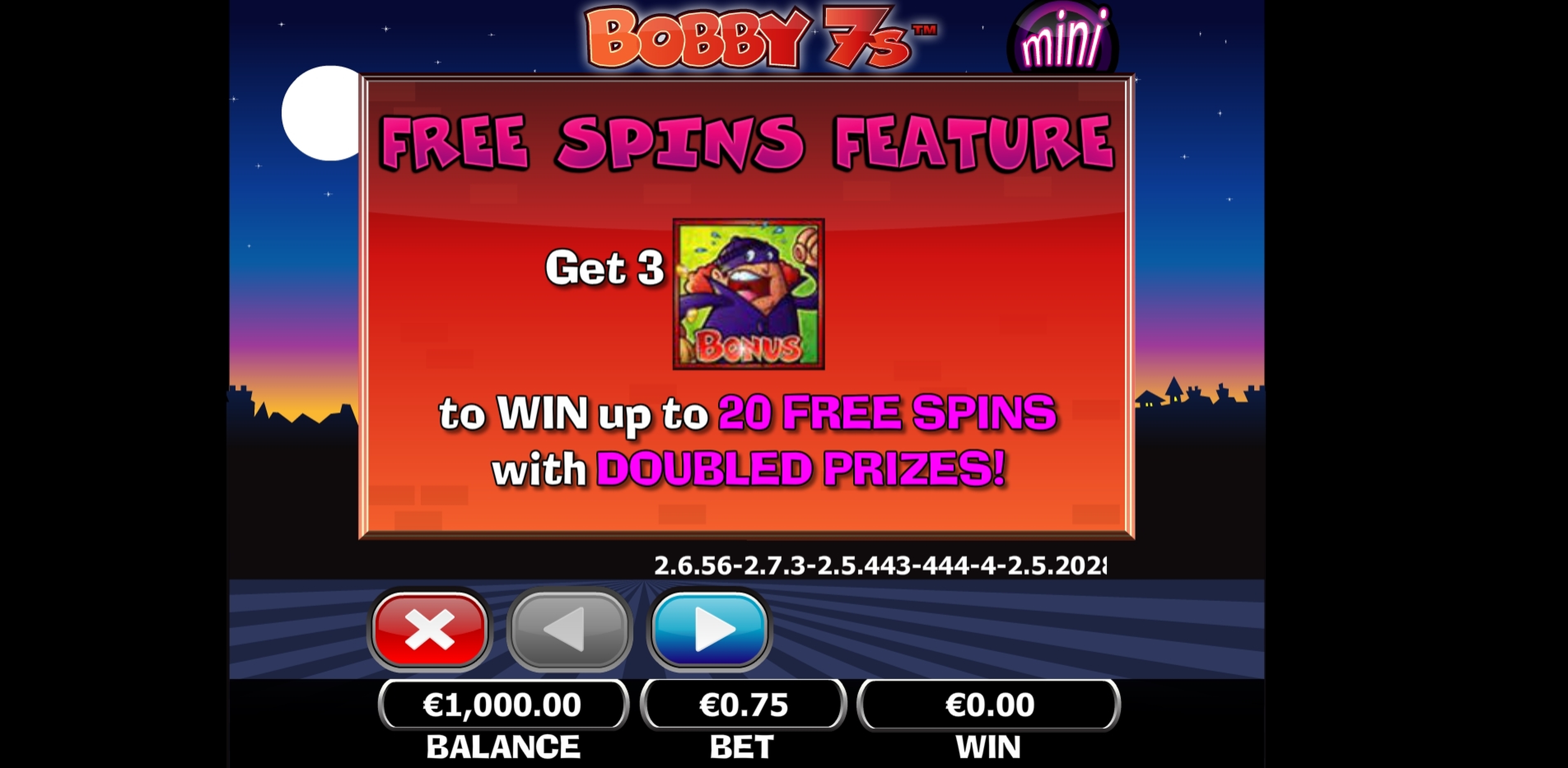 Info of Bobby 7s Mini Slot Game by NextGen Gaming