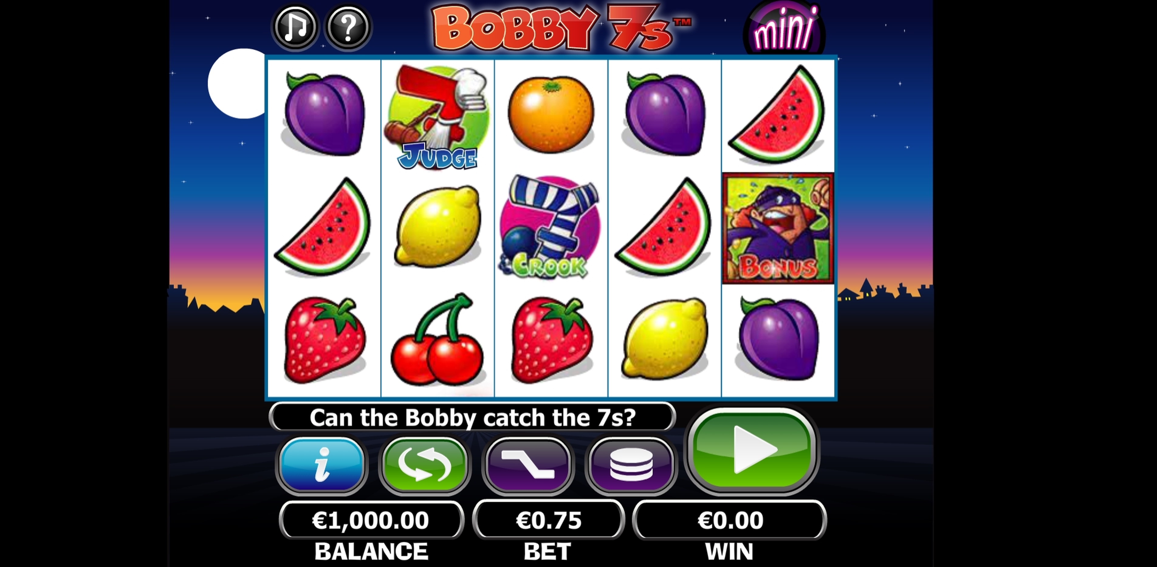 Reels in Bobby 7s Mini Slot Game by NextGen Gaming