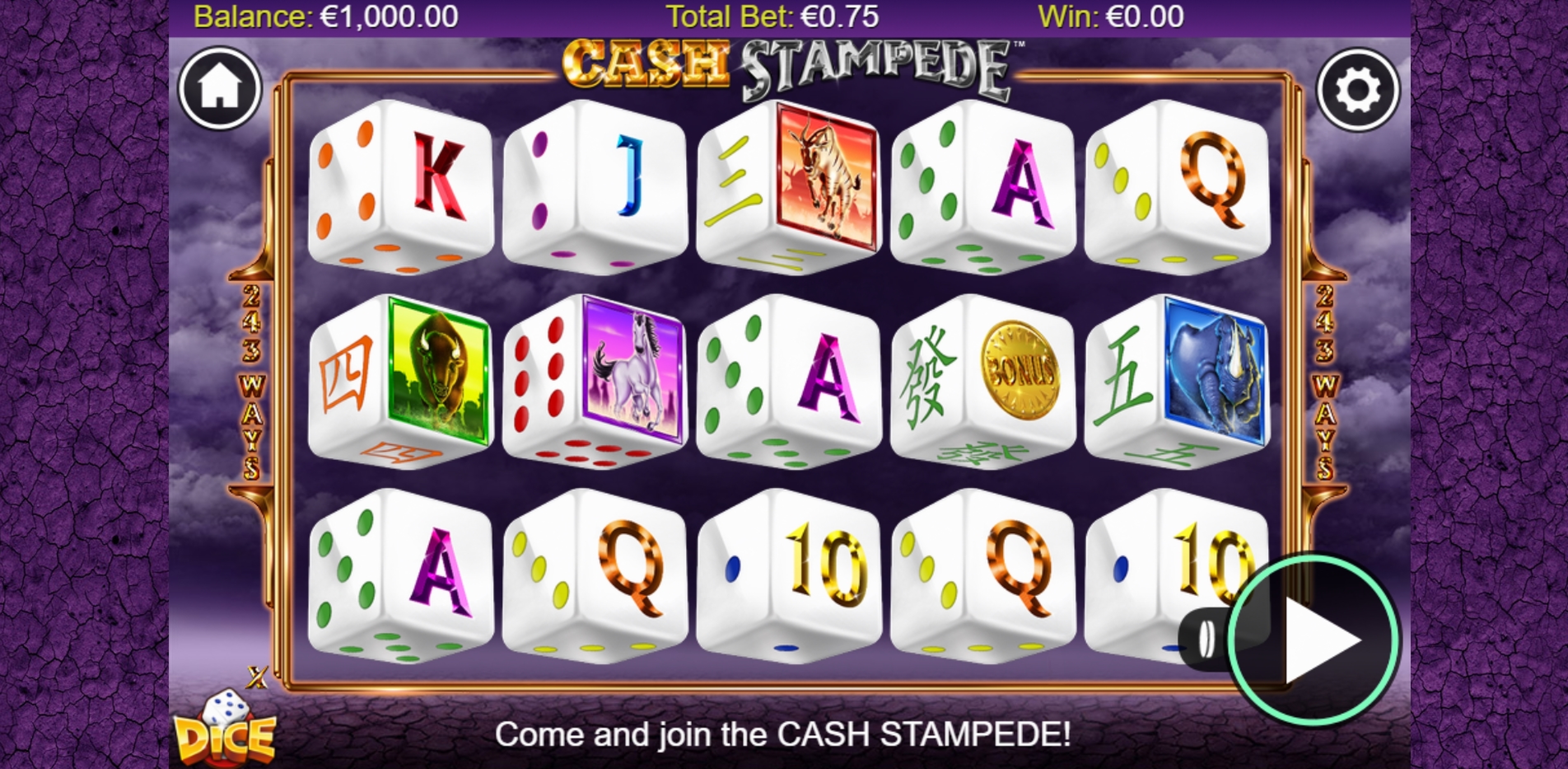 Reels in Cash Stampede Dice Slot Game by NextGen Gaming