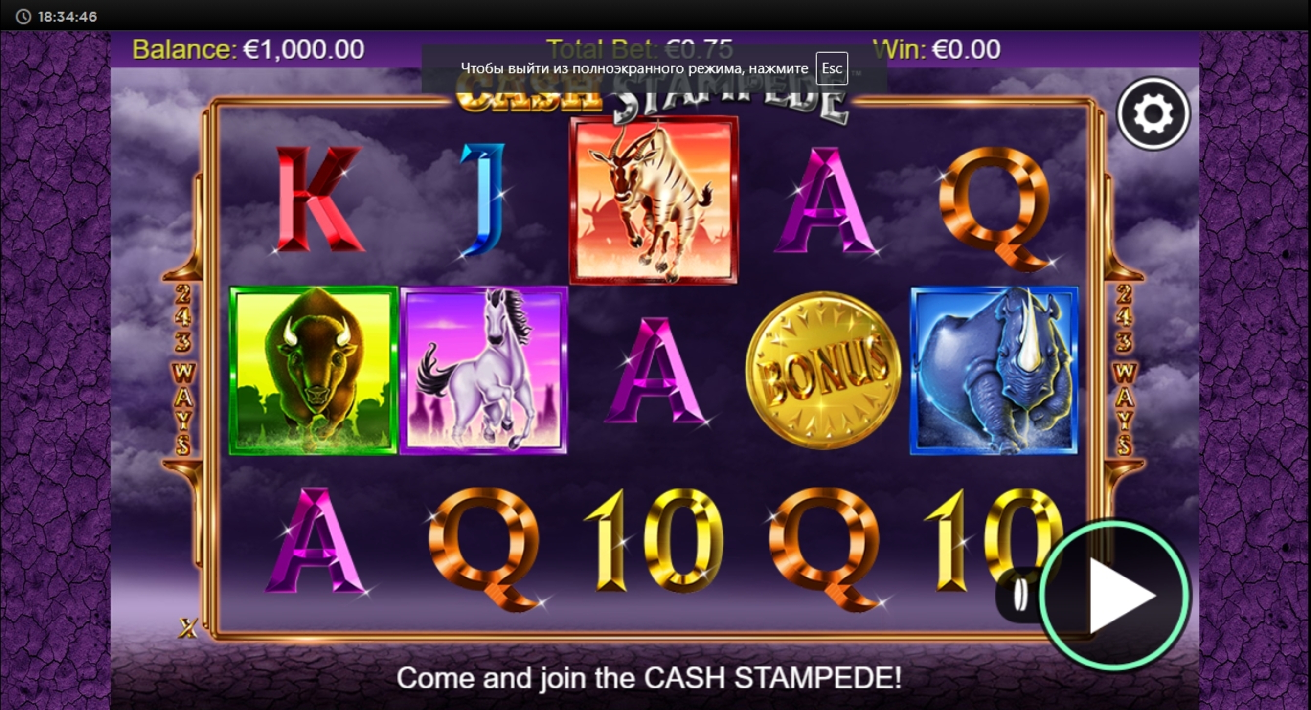 Reels in Cash Stampede Slot Game by NextGen Gaming
