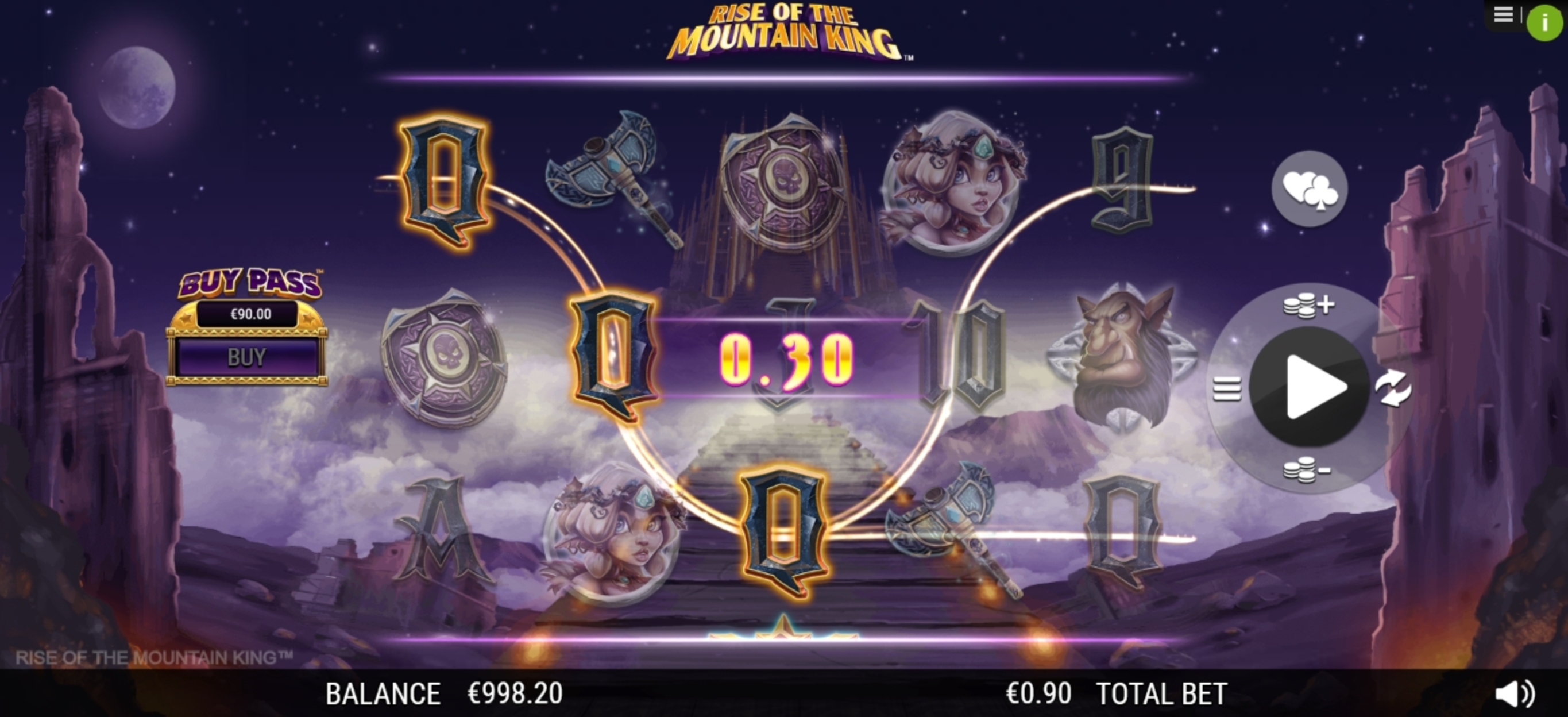 Win Money in Rise of the Mountain King Free Slot Game by NextGen Gaming