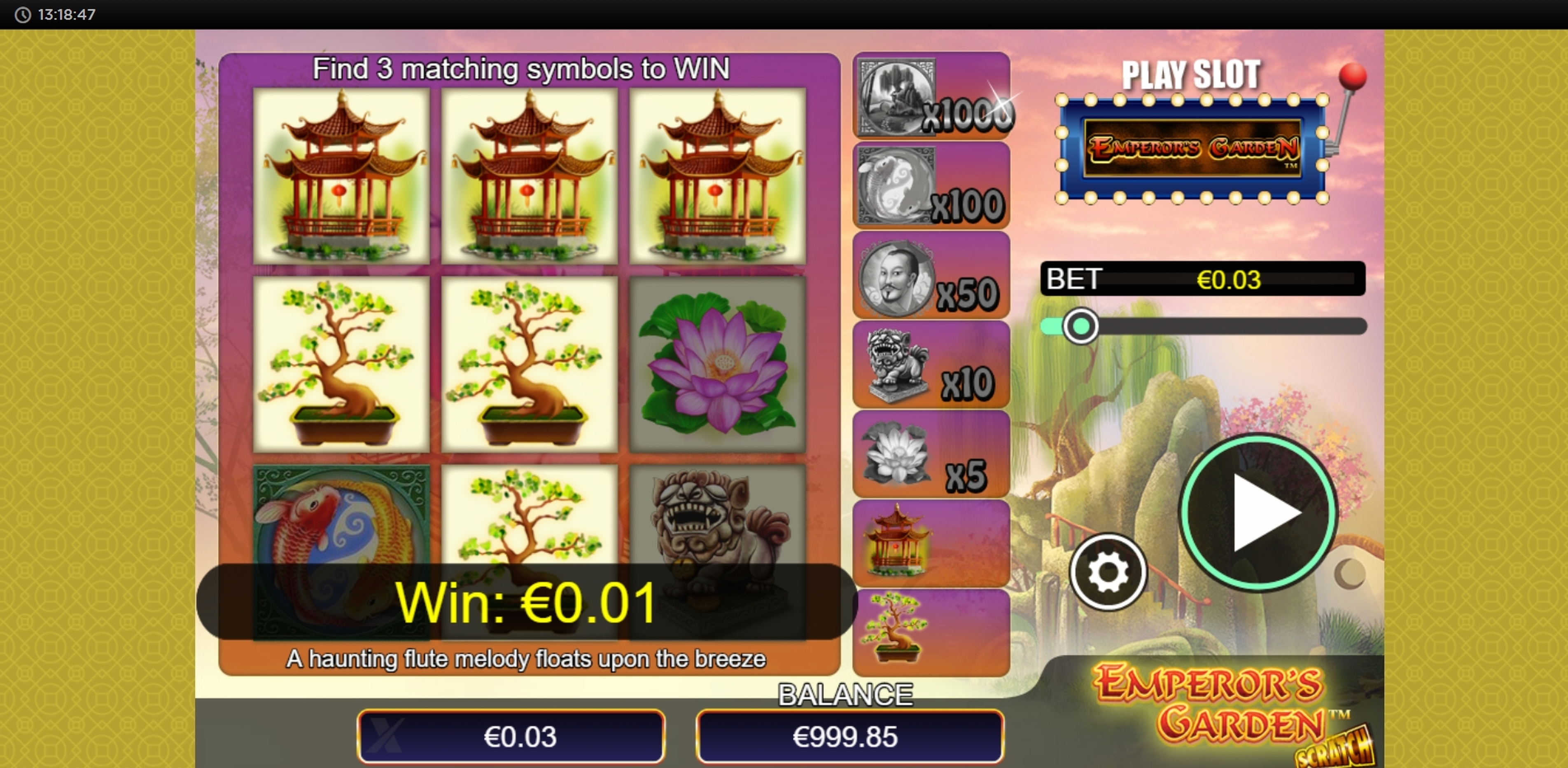 Win Money in Scratch Emperors Garden Free Slot Game by NextGen Gaming