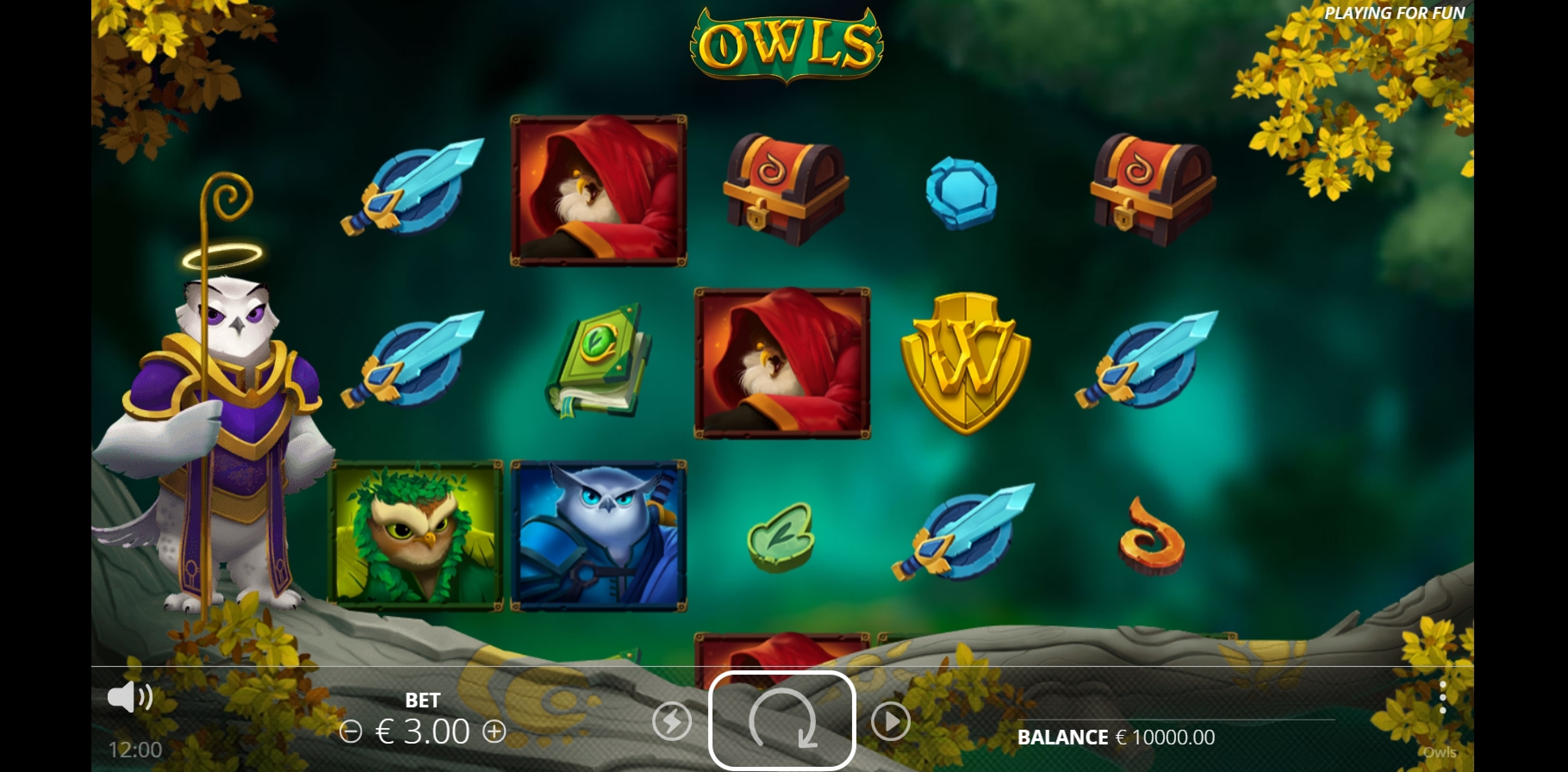 Reels in Owls Slot Game by Nolimit City