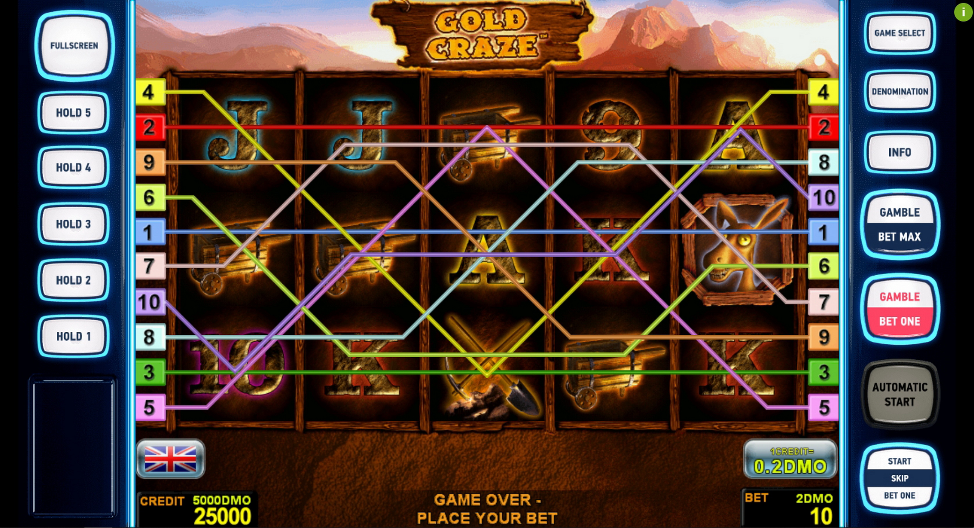Reels in Gold Craze Deluxe Slot Game by Novomatic
