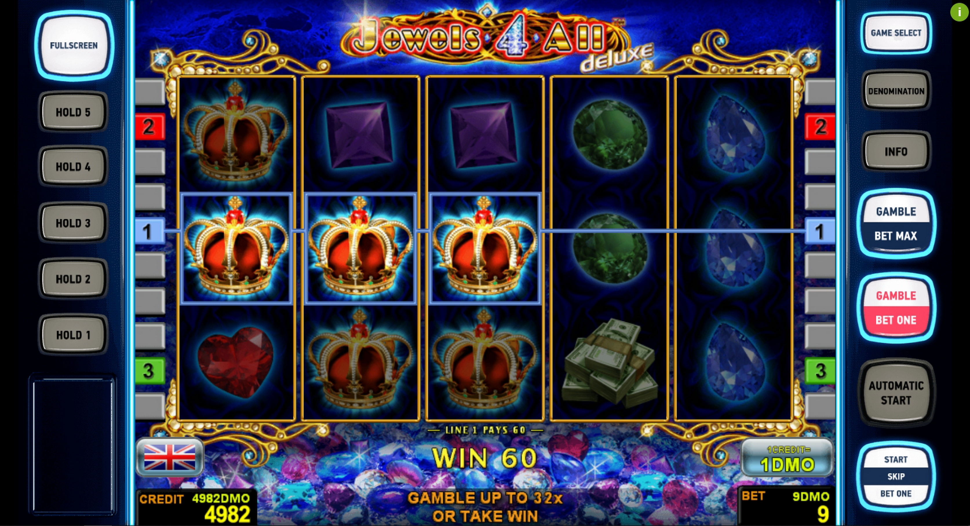 Win Money in Jewels 4 All Deluxe	 Free Slot Game by Novomatic