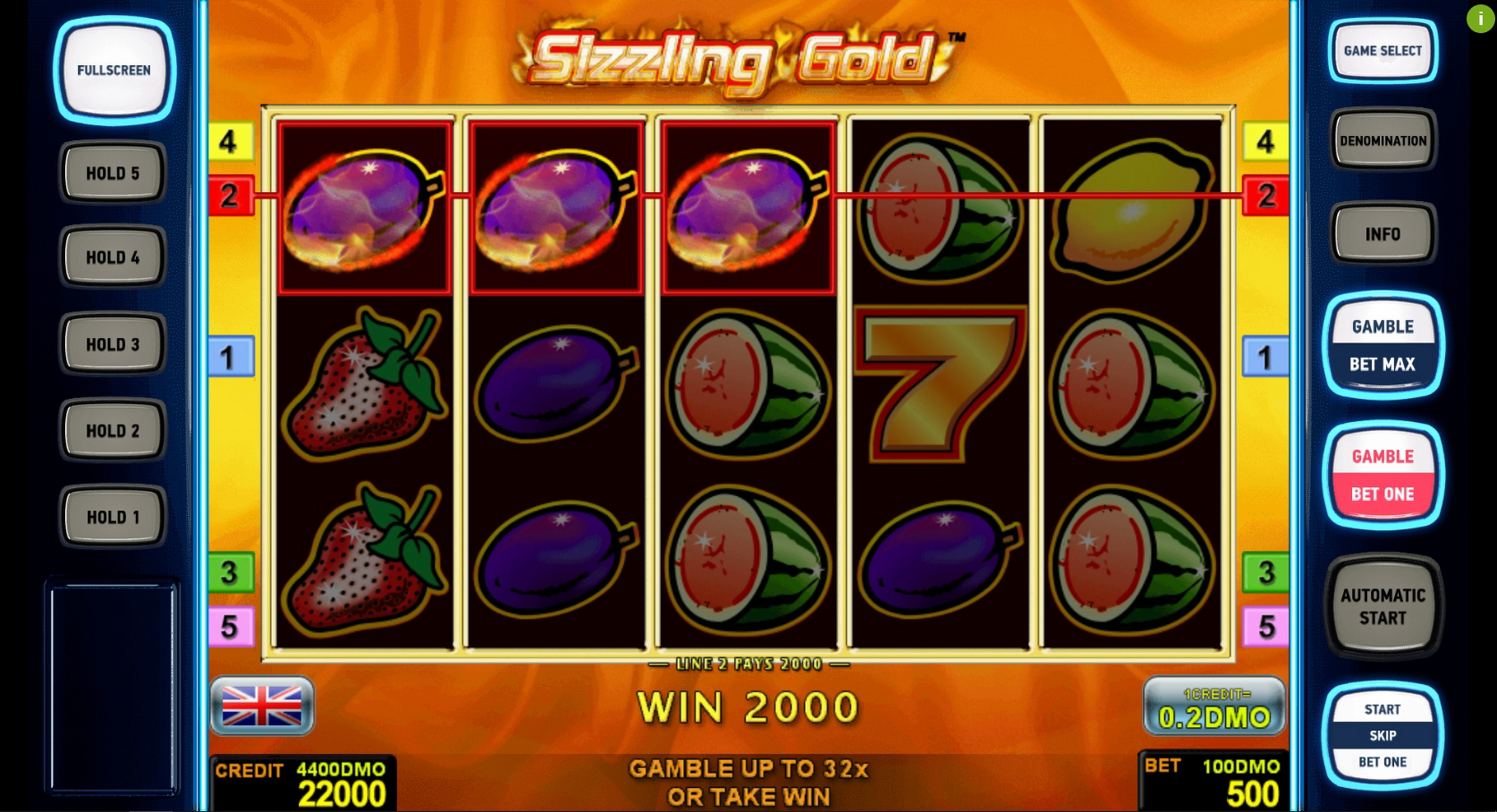 Sizzling Gold Deluxe demo