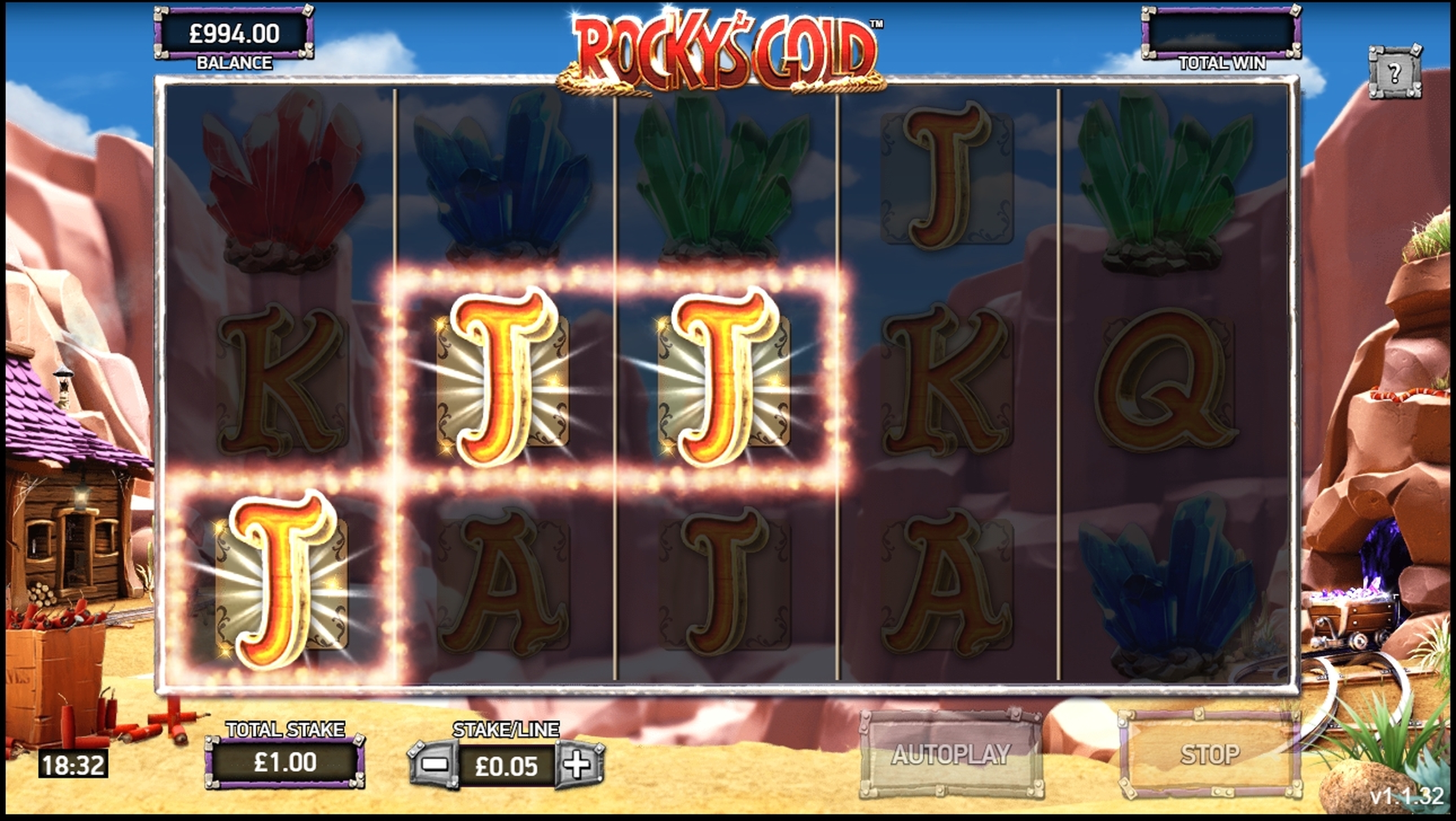Win Money in Rocky's Gold Free Slot Game by Northern Lights Gaming
