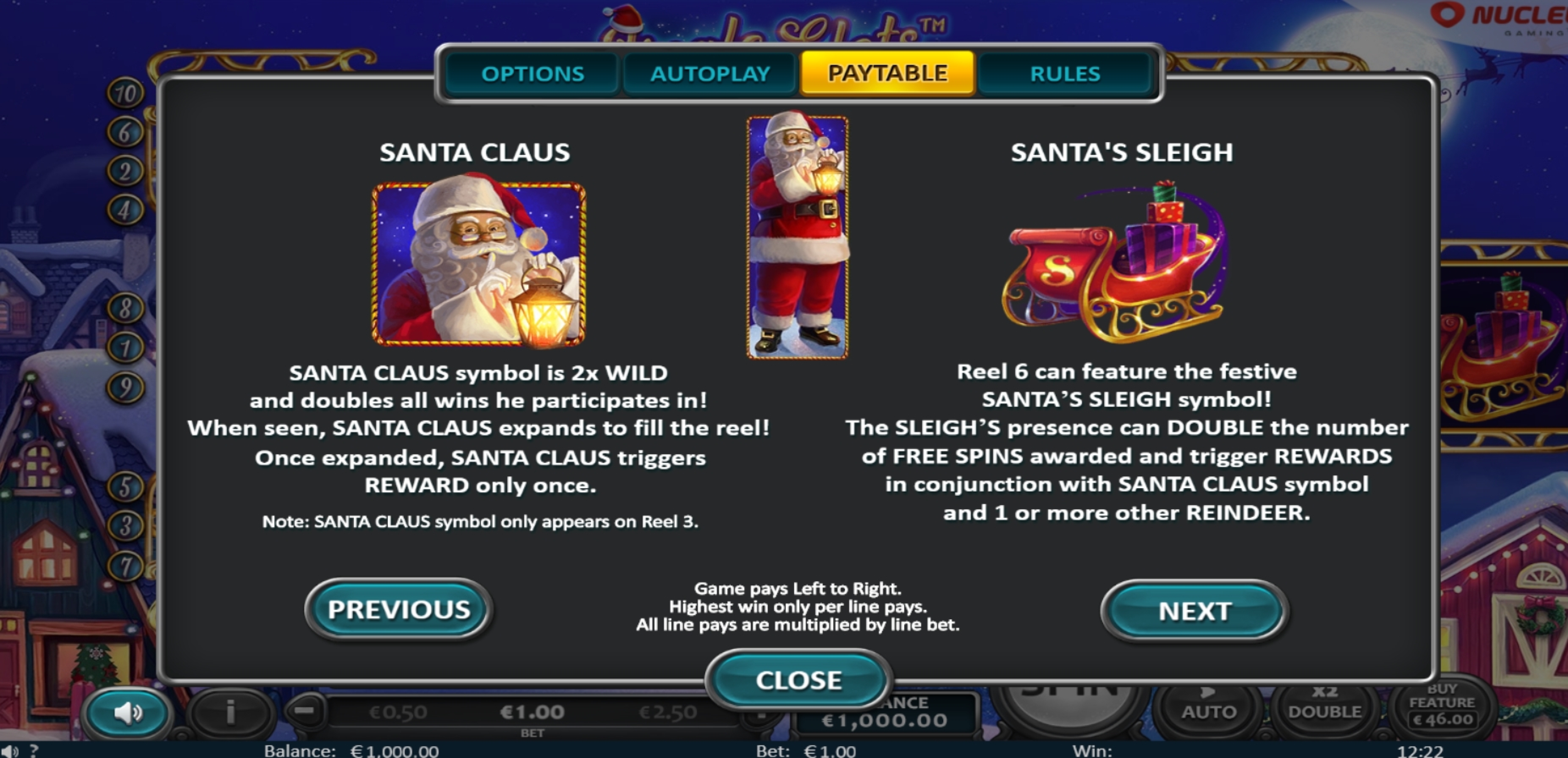 Info of Jingle Slots Slot Game by Nucleus Gaming