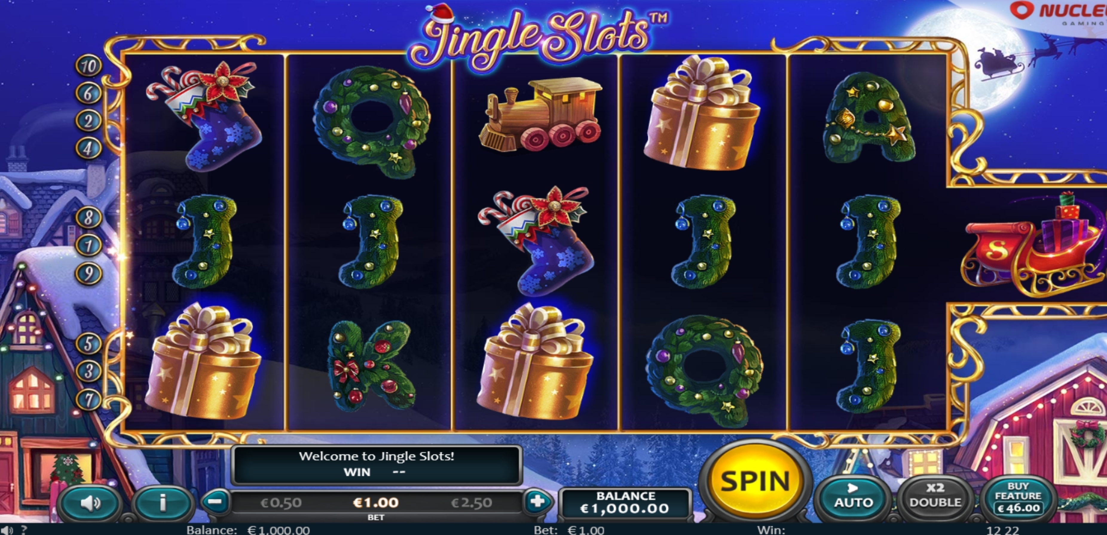 Reels in Jingle Slots Slot Game by Nucleus Gaming