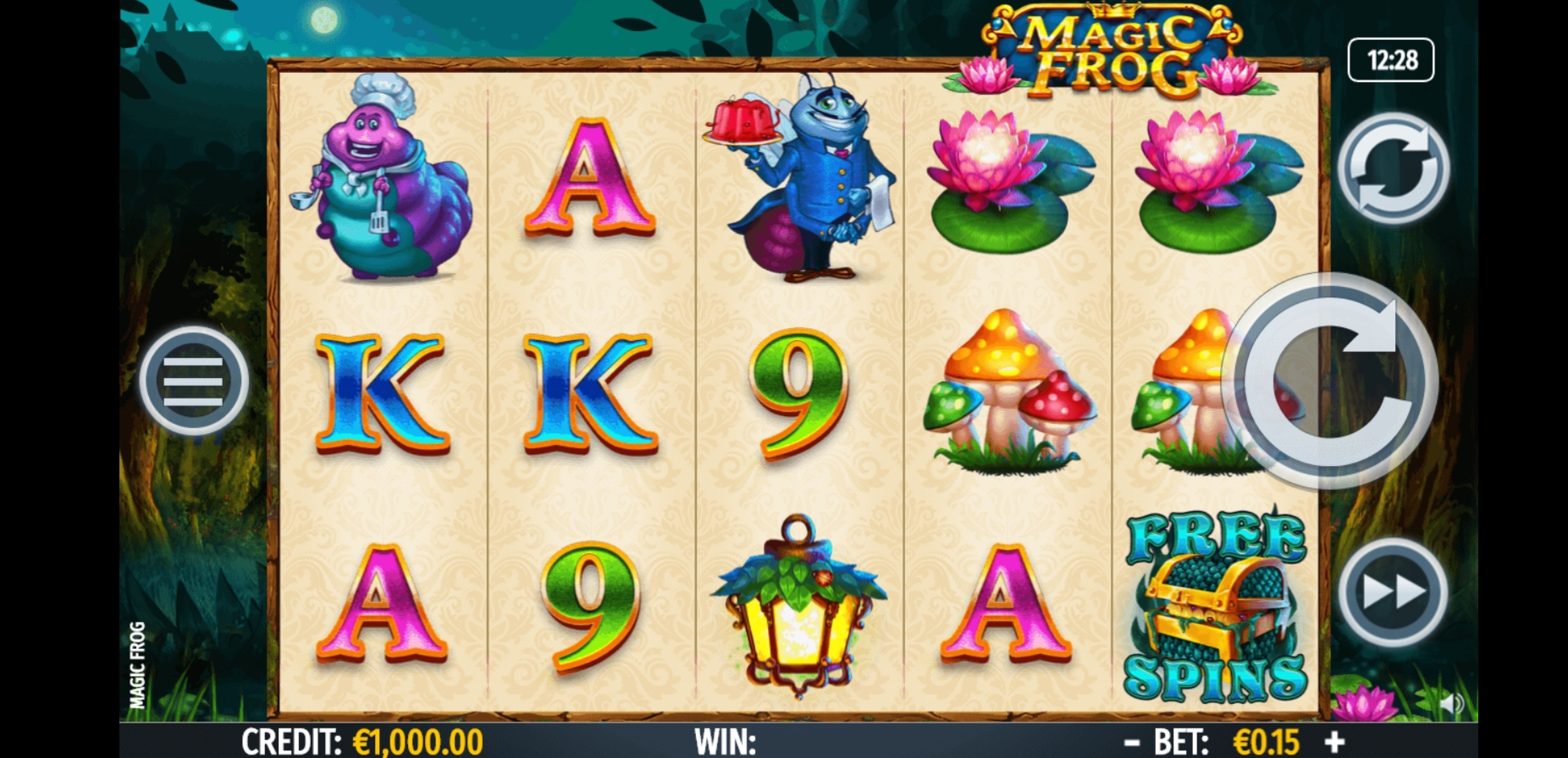 Reels in Magic Frog Slot Game by Octavian Gaming