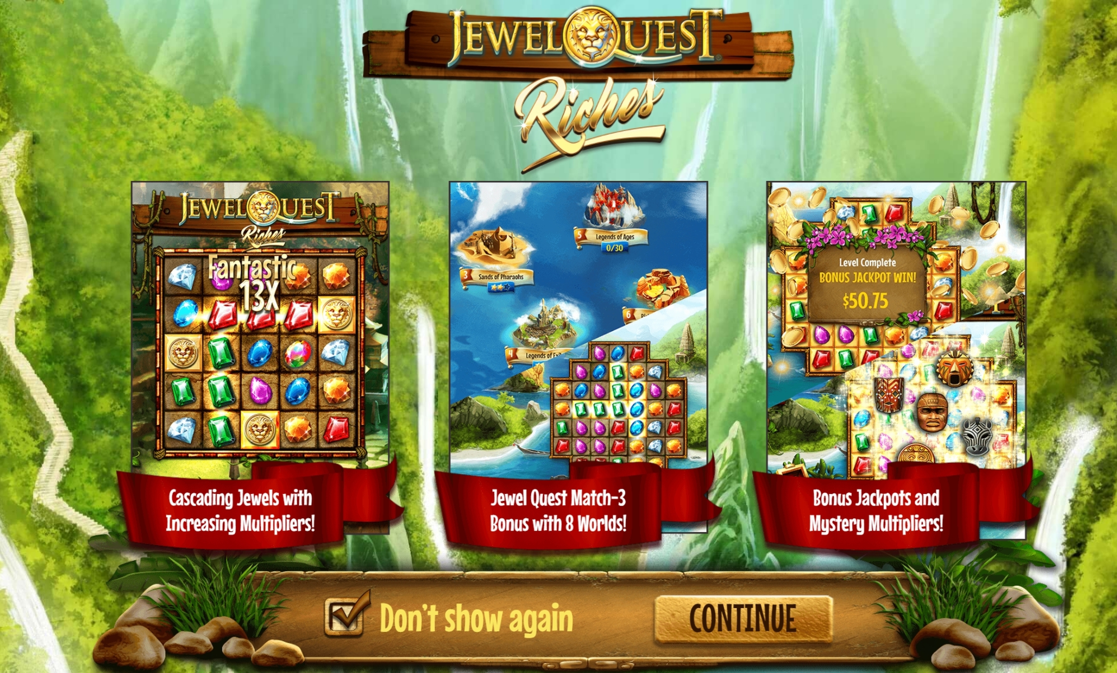 Play Jewel Quest Riches Free Casino Slot Game by Old Skool Studios
