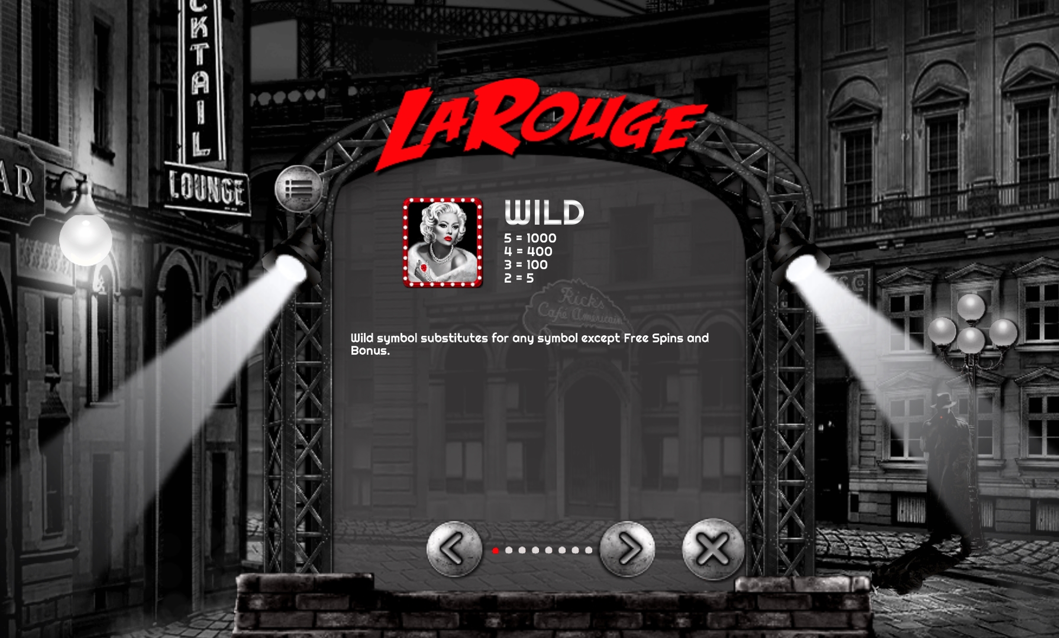 Info of La Rouge Slot Game by Old Skool Studios