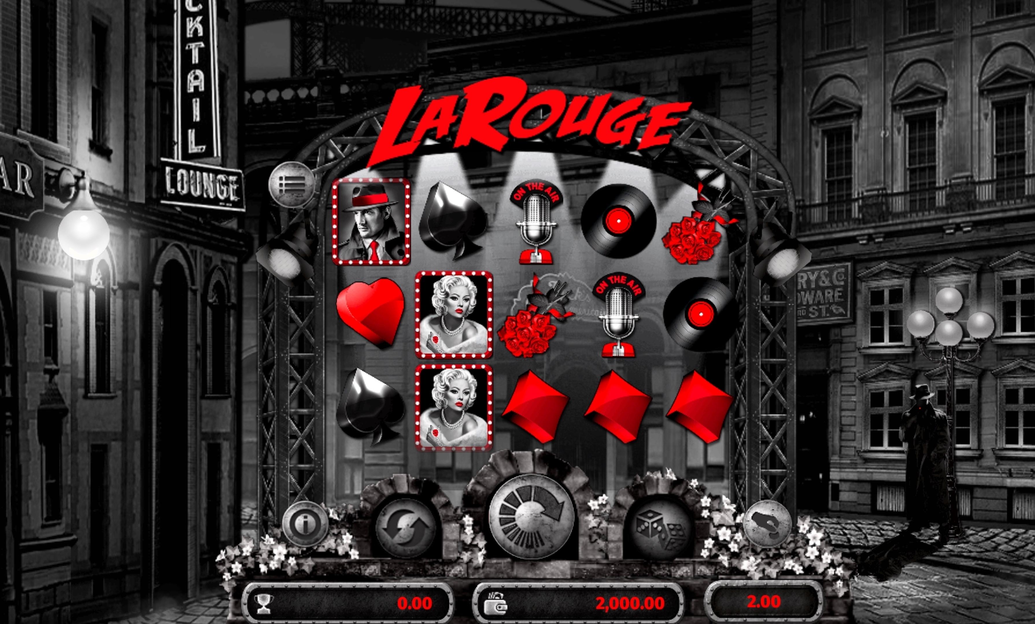Reels in La Rouge Slot Game by Old Skool Studios