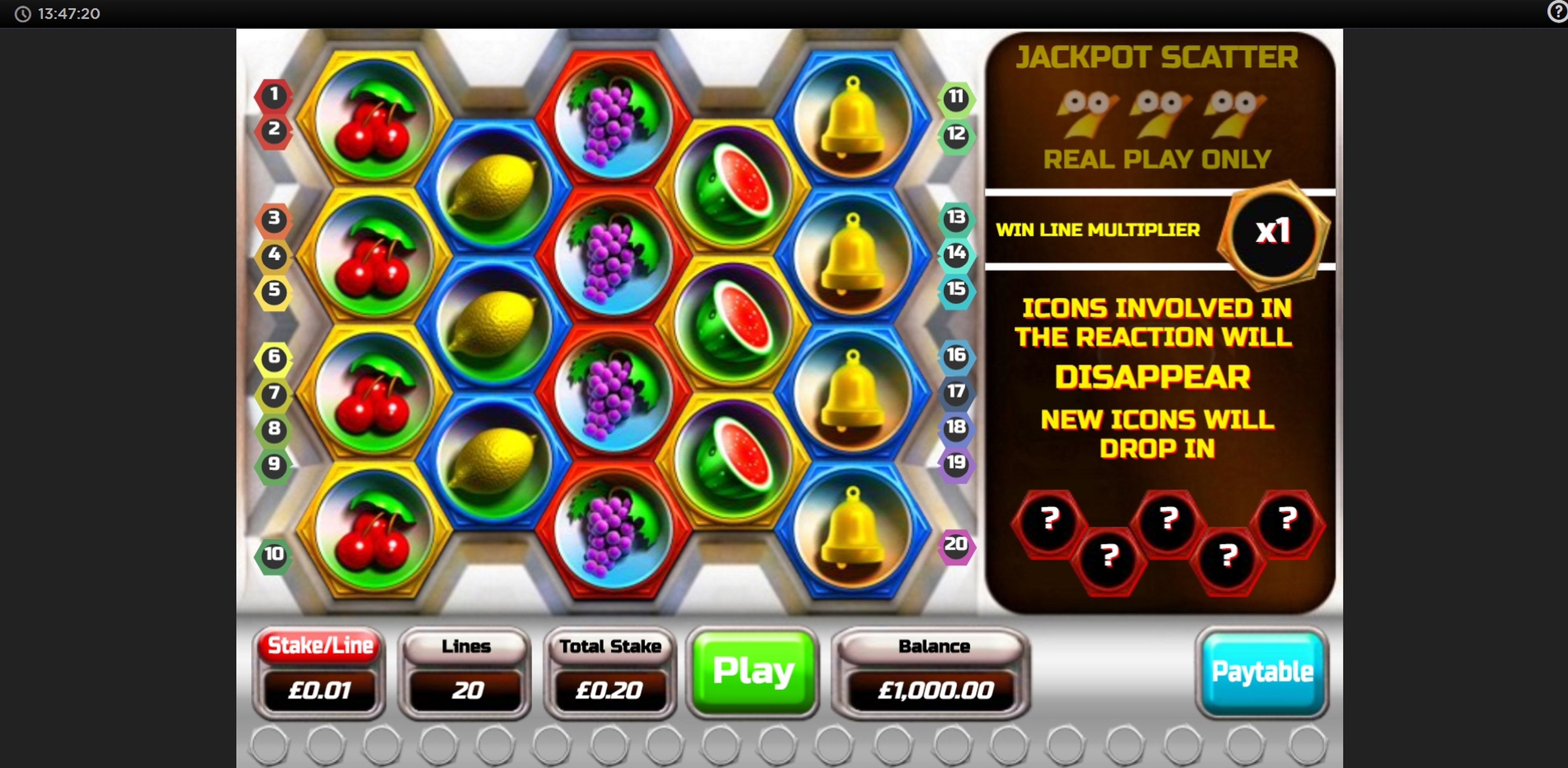 Reels in Cashdrop Slot Game by OpenBet