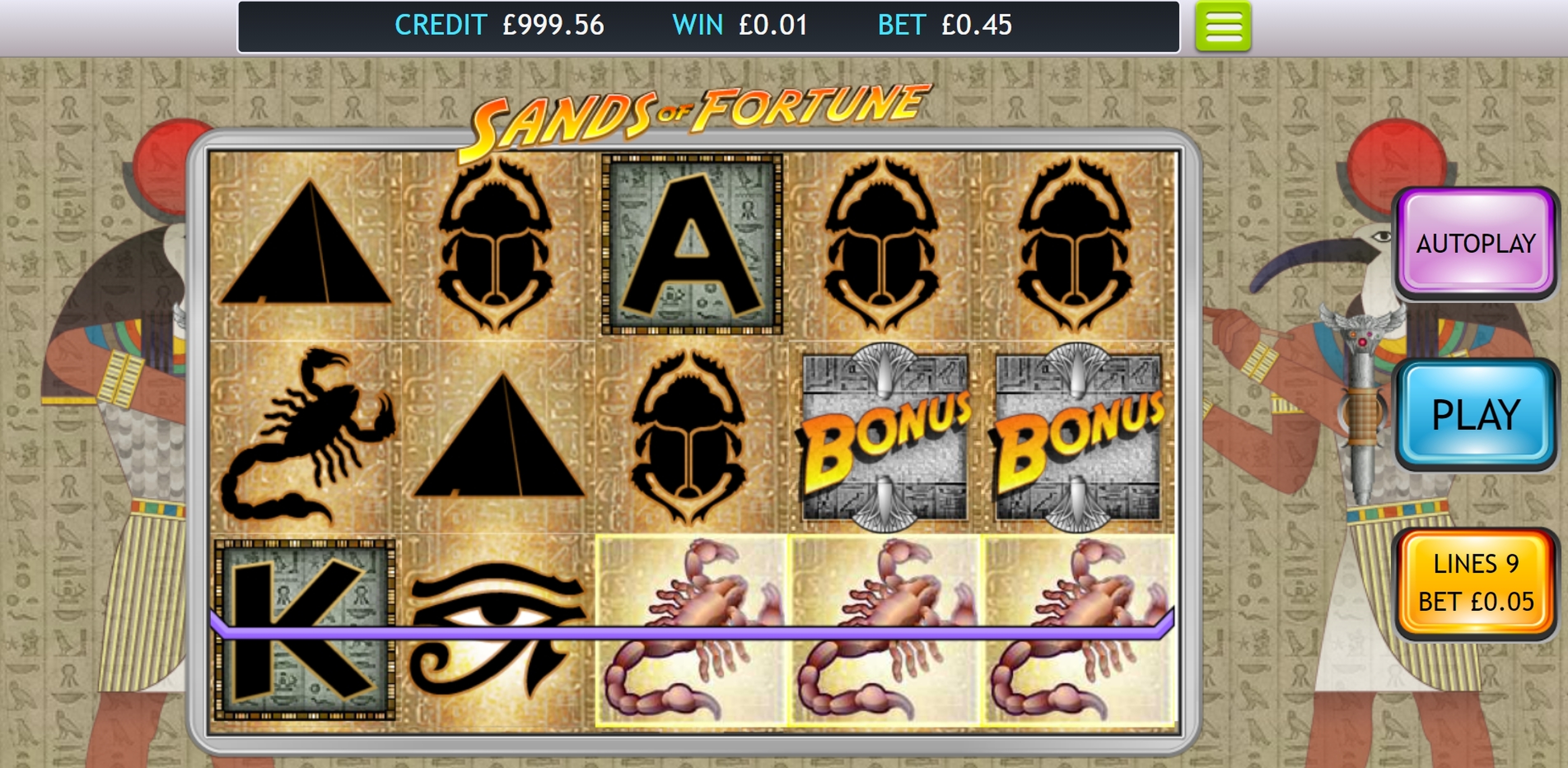 Win Money in Sands of Fortune Free Slot Game by OpenBet