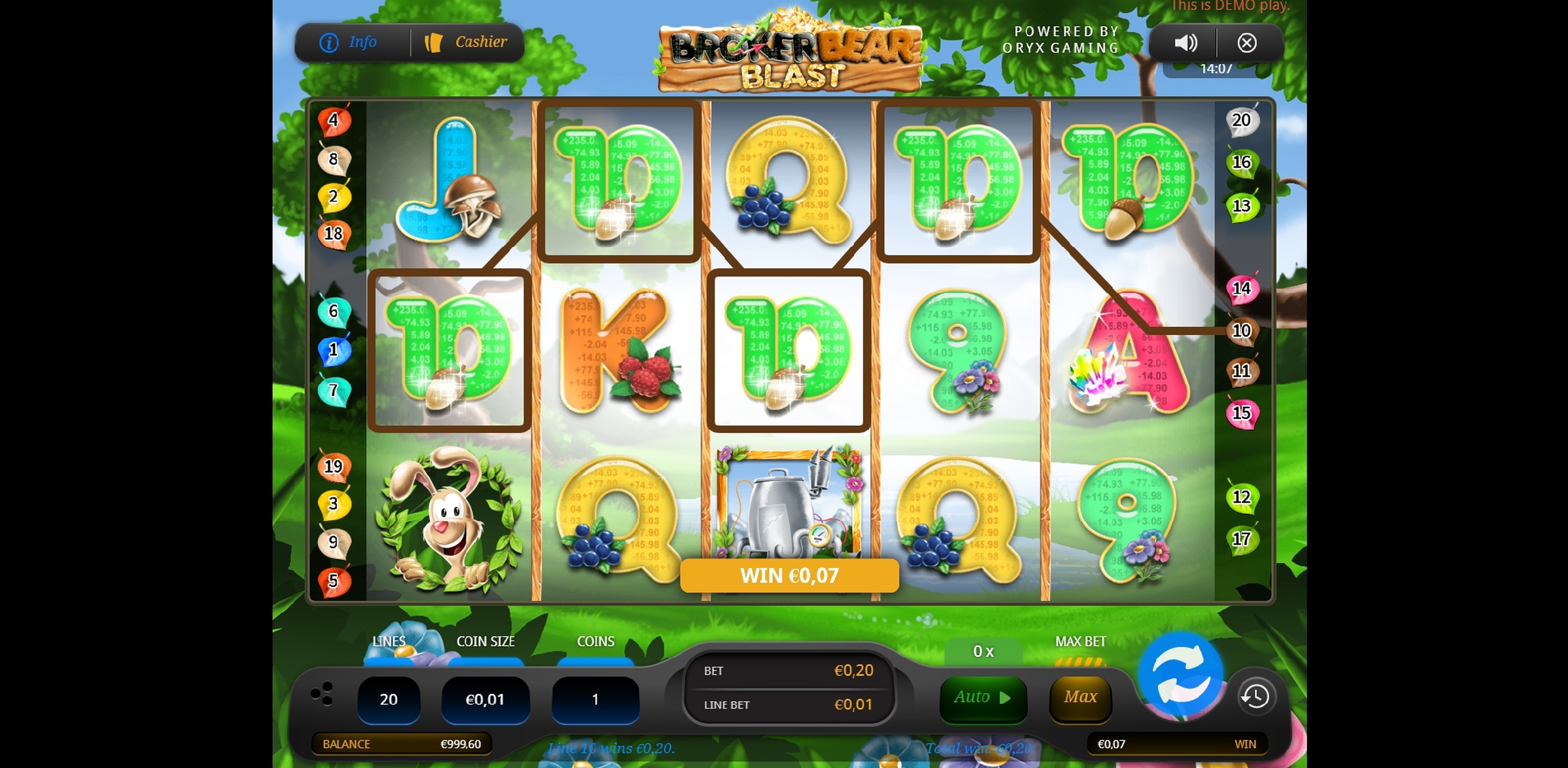 Win Money in Broker Bear Free Slot Game by Oryx Gaming