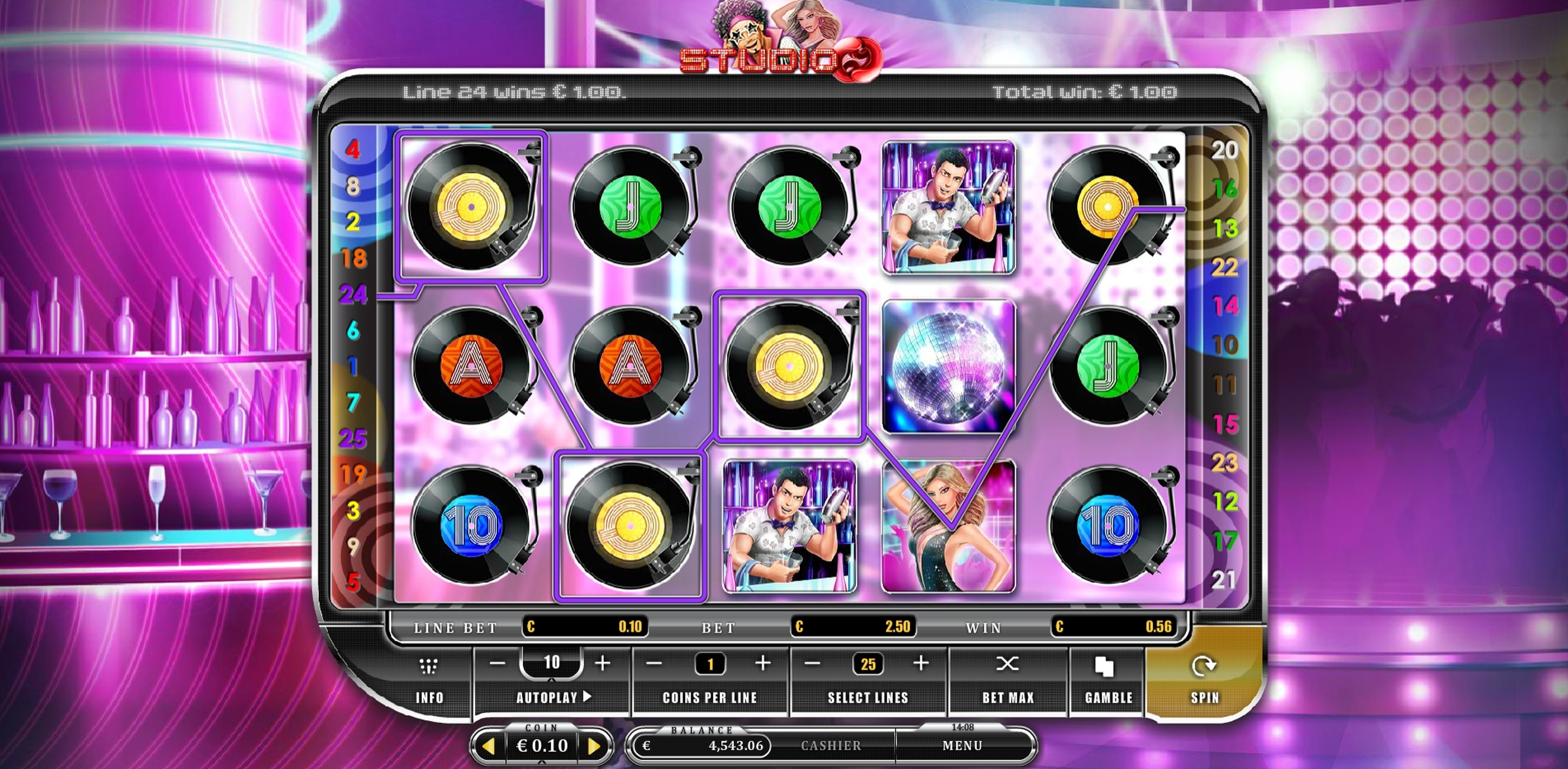 Win Money in Studio 69 Free Slot Game by Oryx Gaming