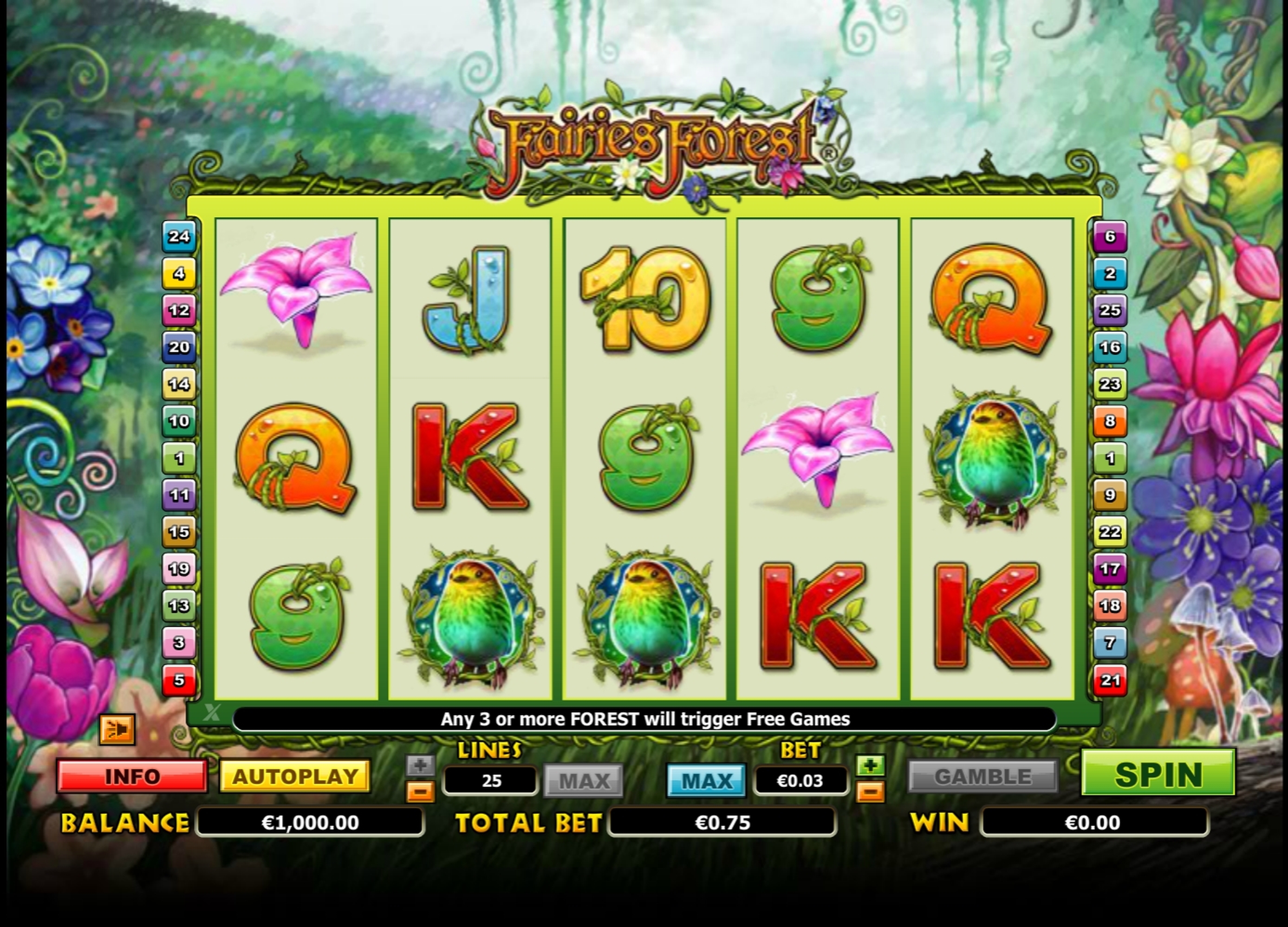 Reels in Fairy Forest Slot Game by Platipus
