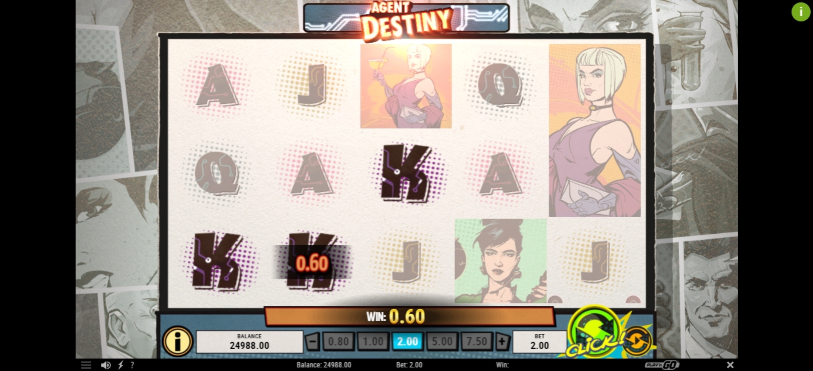 Win Money in Agent Destiny Free Slot Game by Playn GO