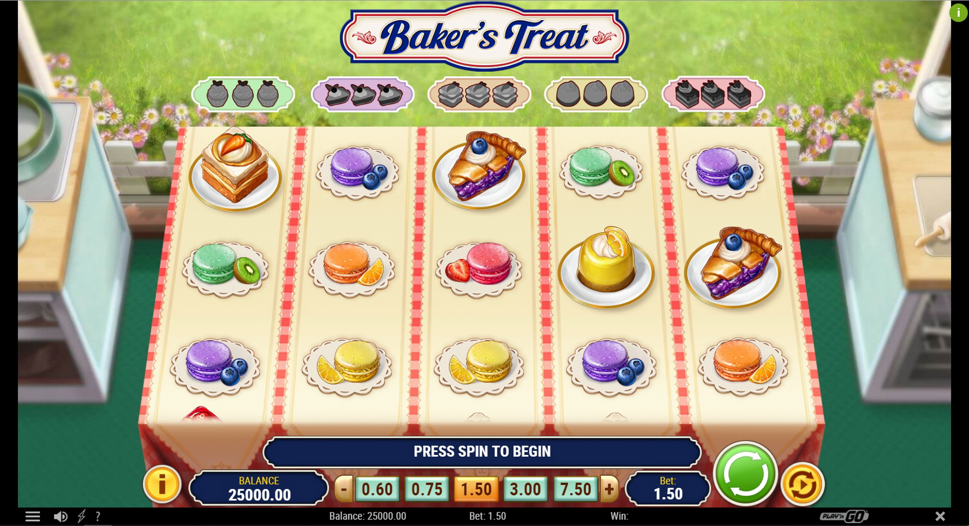 Reels in Baker's Treat Slot Game by Playn GO