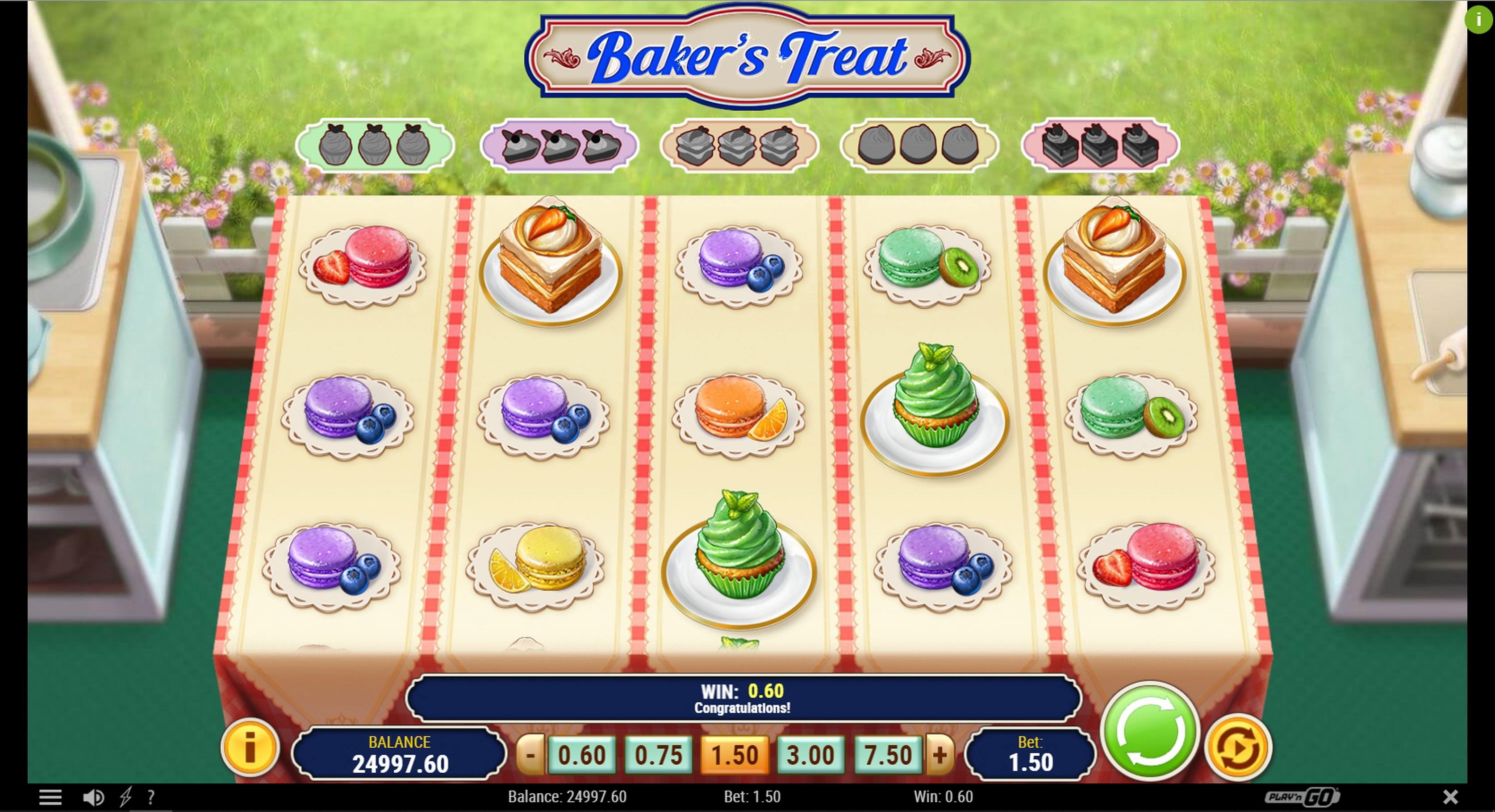 Win Money in Baker's Treat Free Slot Game by Playn GO