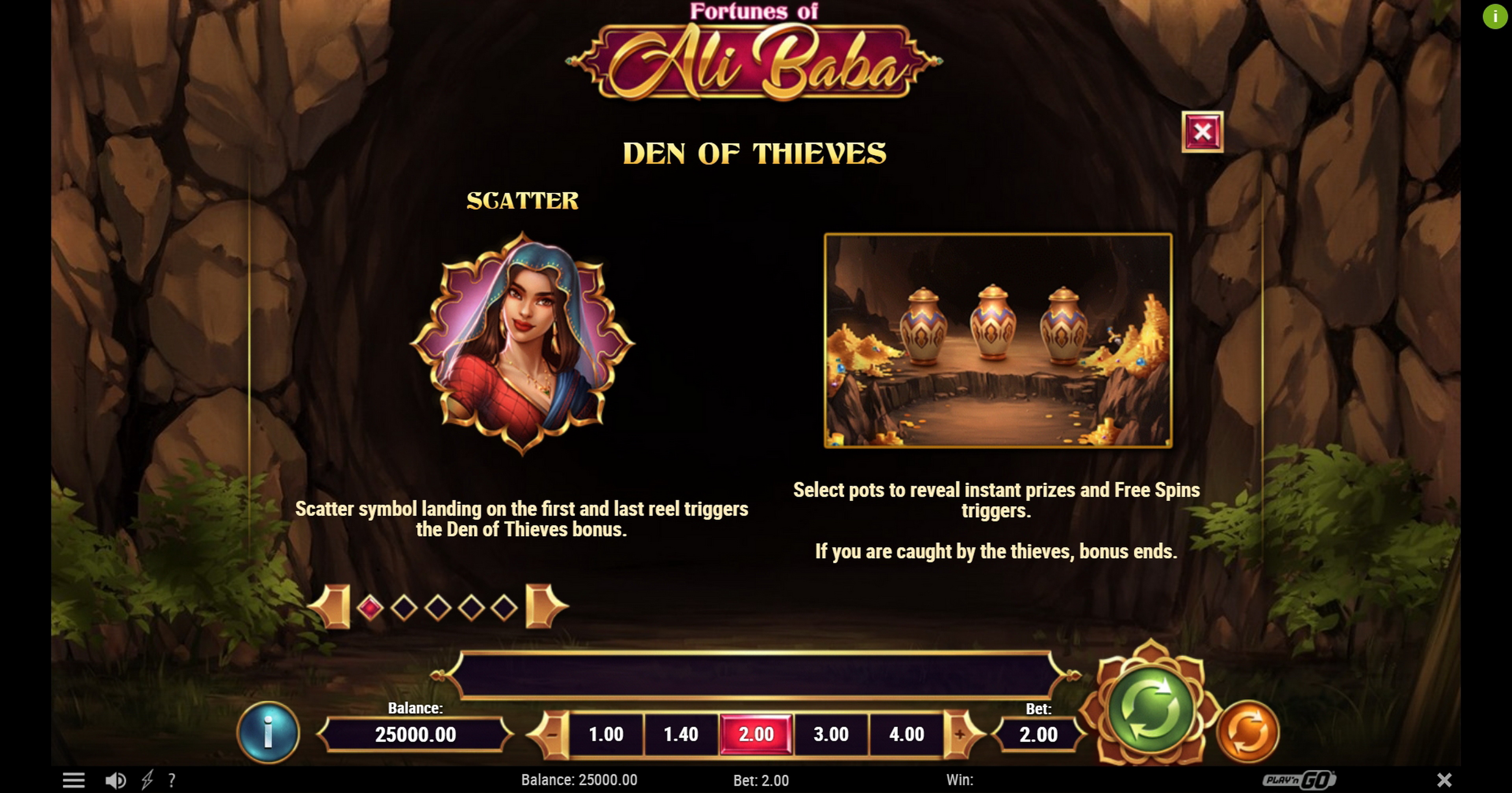 Info of Fortunes of Alibaba Slot Game by Playn GO