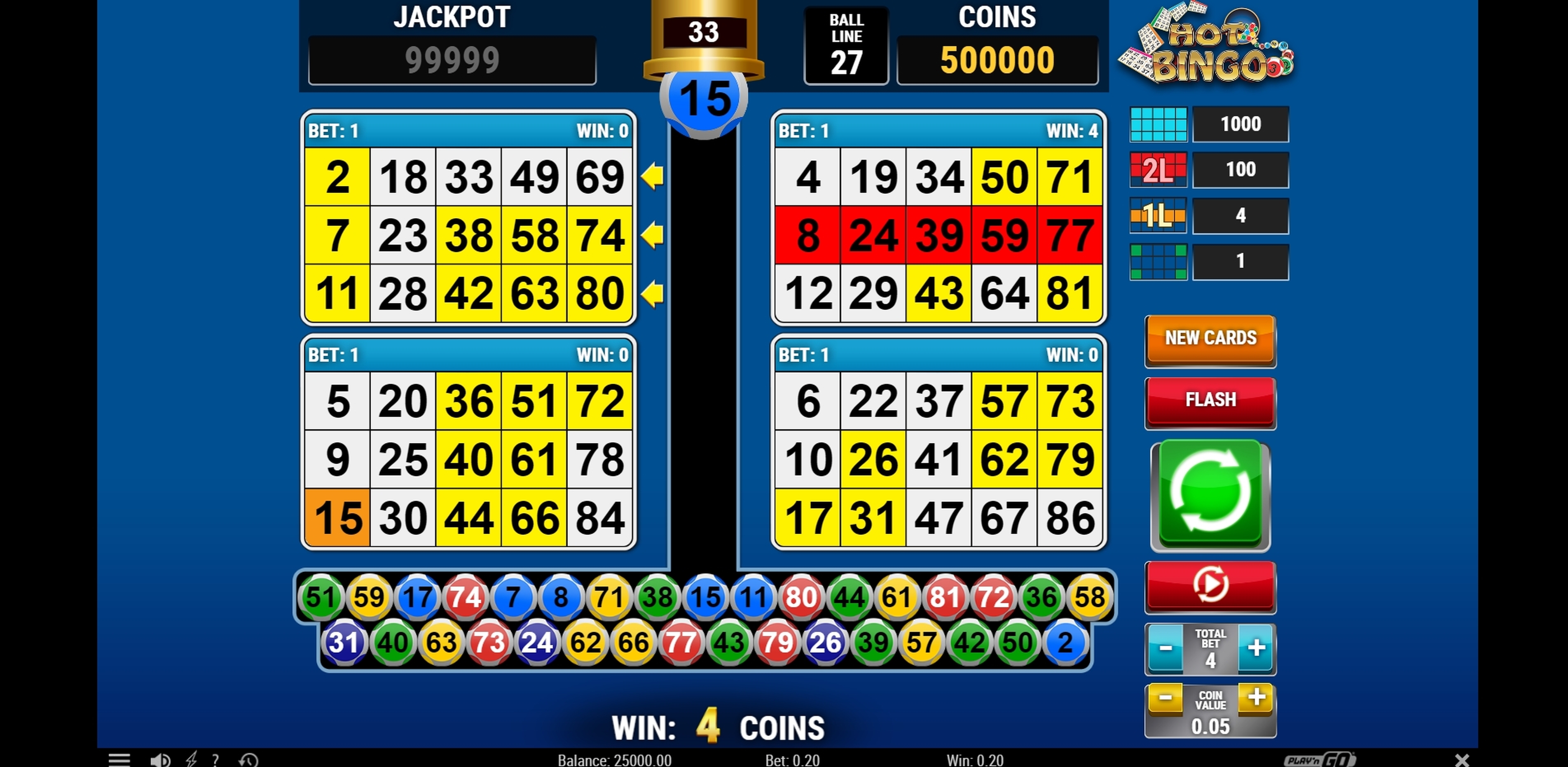 Win Money in Hot Bingo Free Slot Game by Playn GO