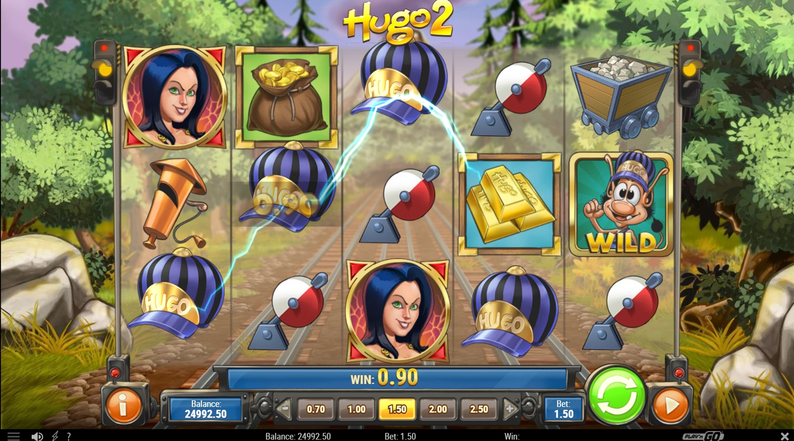 Win Money in Hugo 2 Free Slot Game by Playn GO