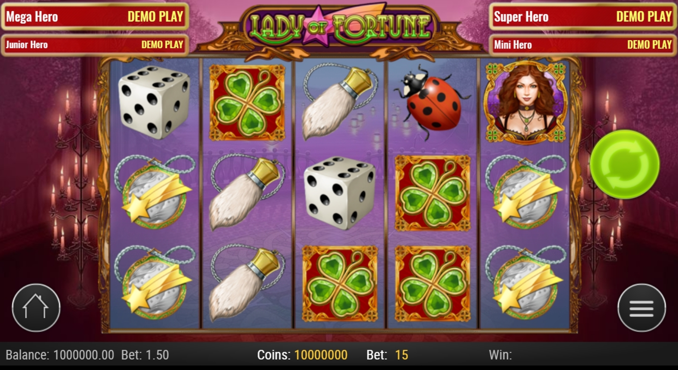 Reels in Lady of Fortune Slot Game by Playn GO