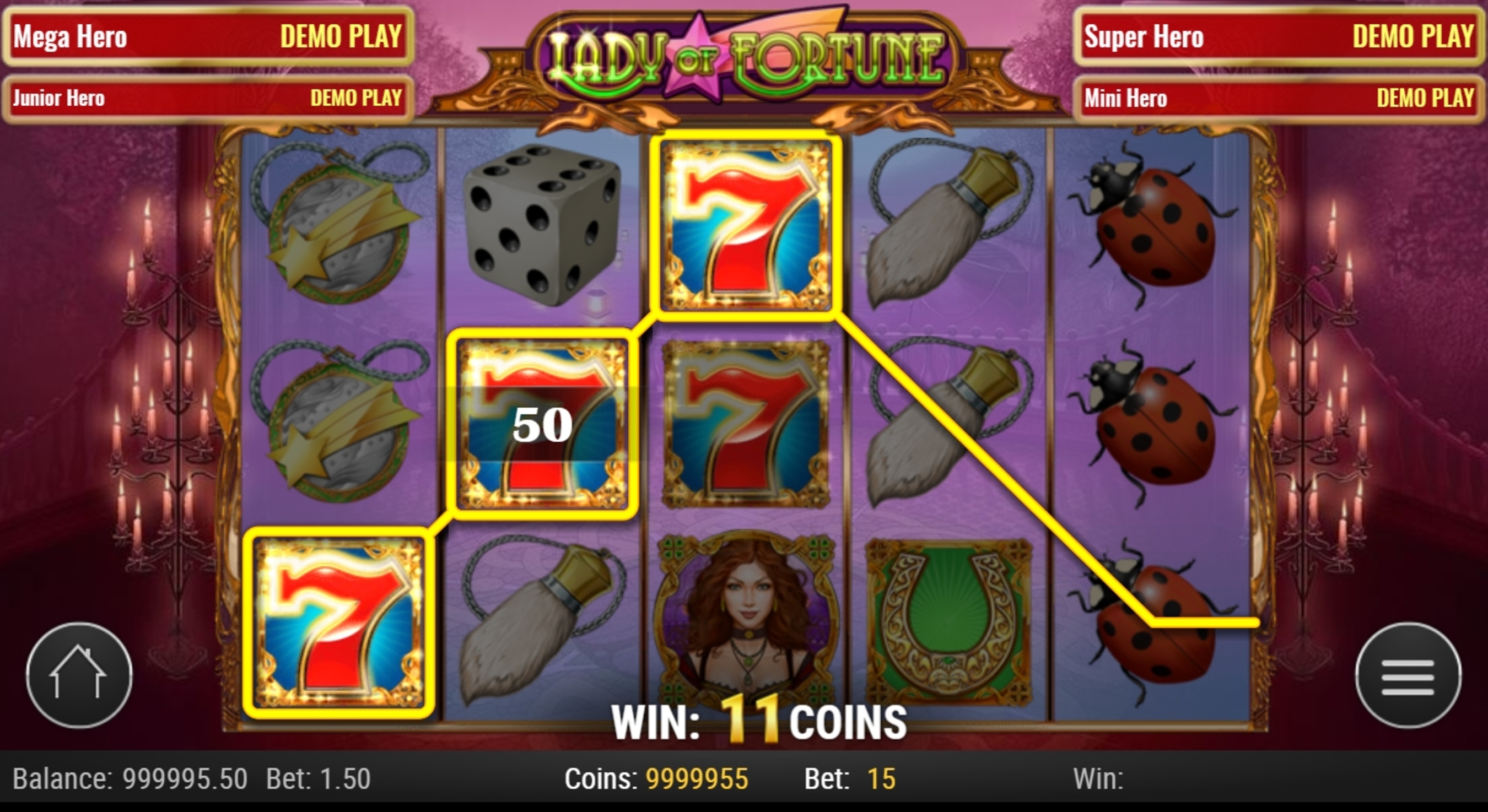 Win Money in Lady of Fortune Free Slot Game by Playn GO
